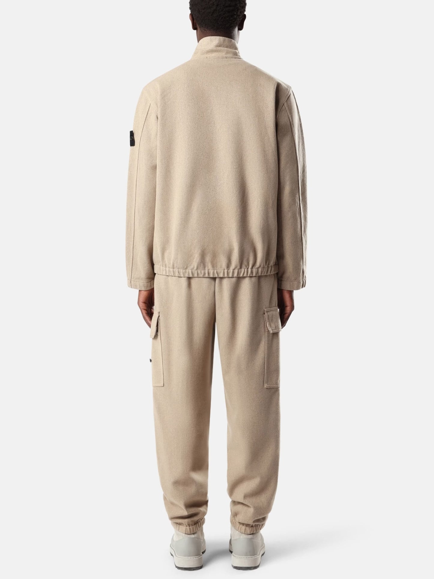 Stone island Cargohose aus Woll-Nylon-Flanell für Herren Hellbeige