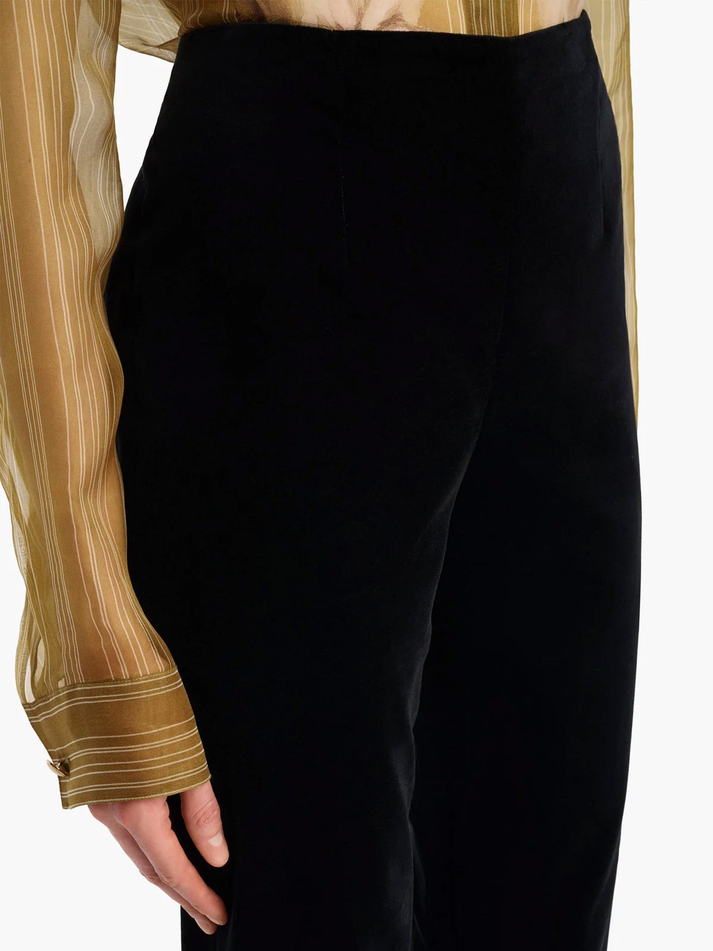 Khaite Samthose Ryden aus Baumwolle für Damen Schwarz