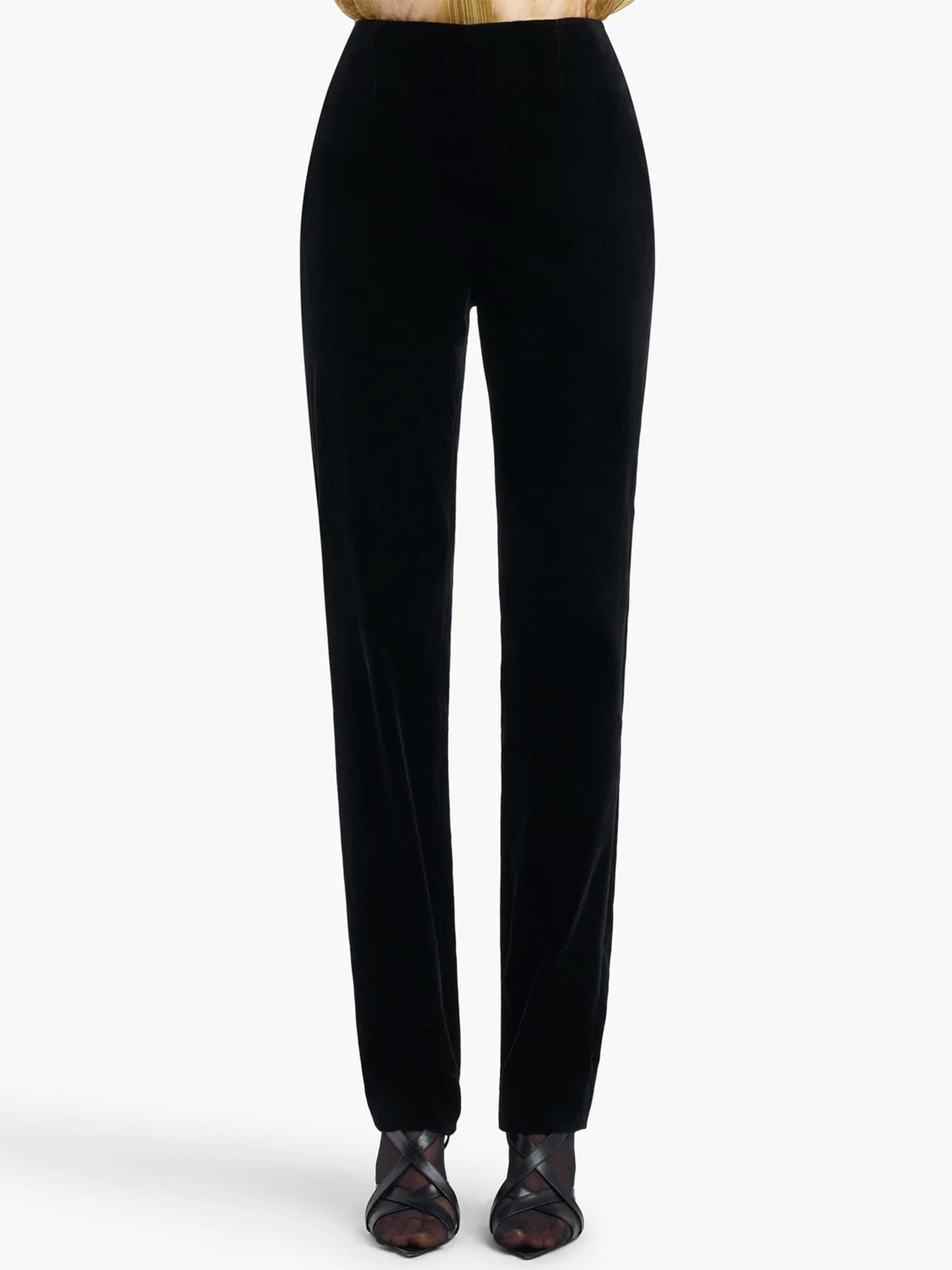 Khaite Samthose Ryden aus Baumwolle für Damen Schwarz