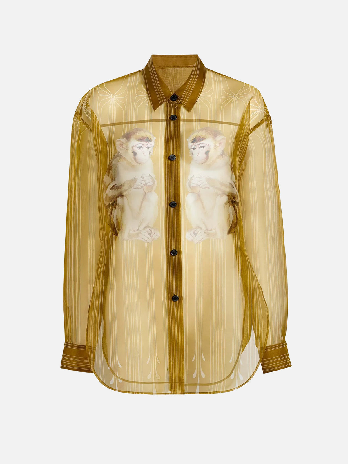 Seidenbluse Goya mit Monkey-Print für Damen