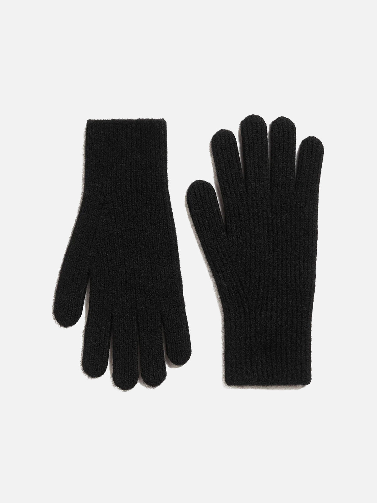 Toteme Gerippte Handschuhe aus Kaschmir für Damen Schwarz