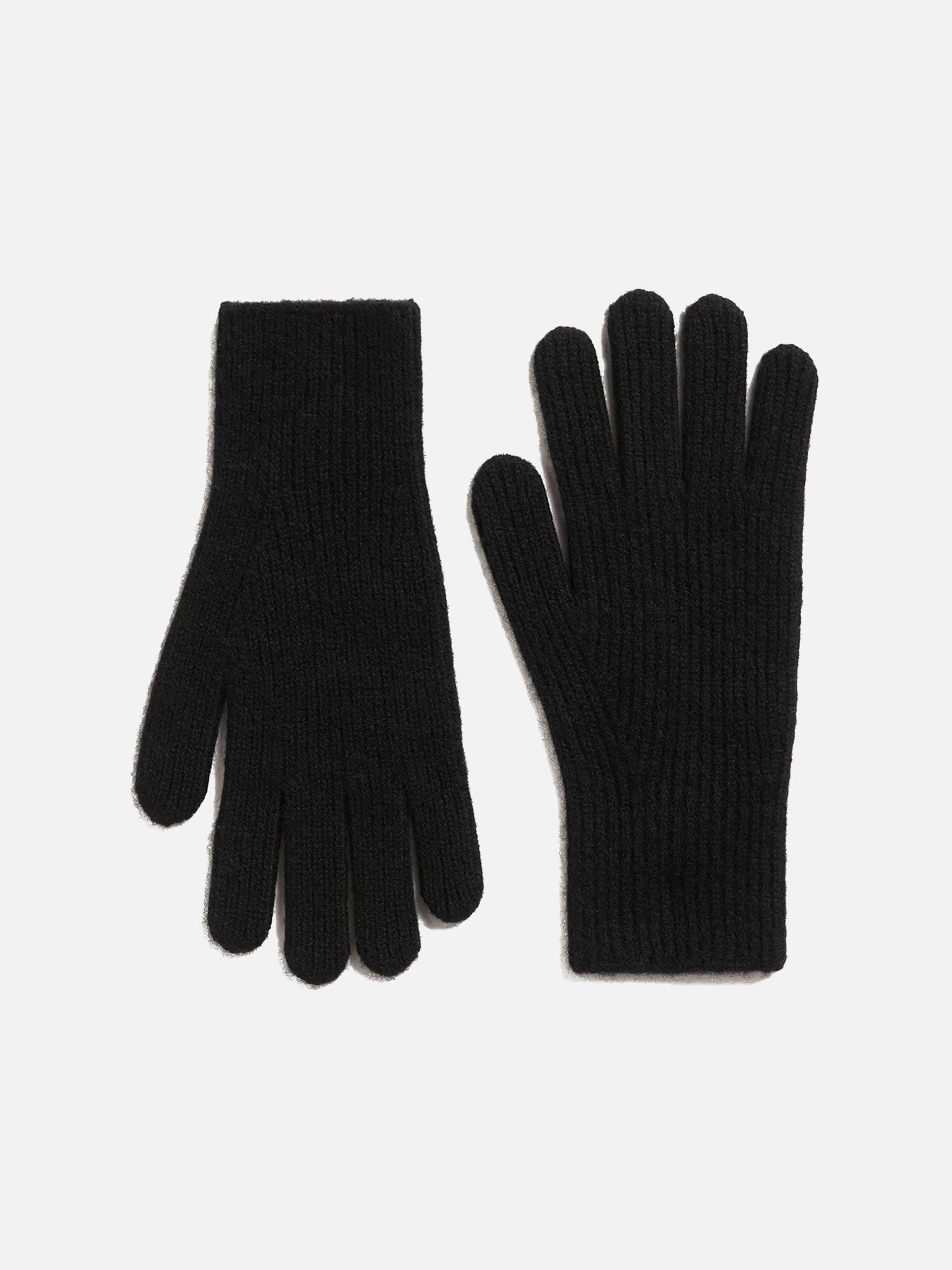 Toteme Gerippte Handschuhe aus Kaschmir für Damen Schwarz