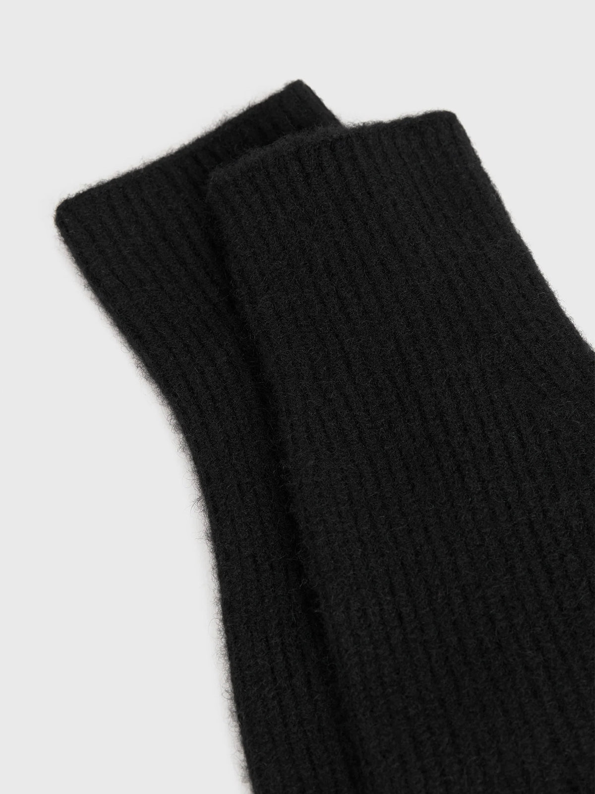 Toteme Gerippte Handschuhe aus Kaschmir für Damen Schwarz