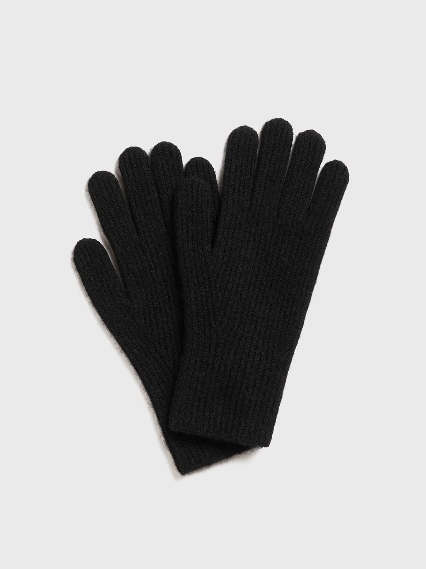 Toteme Gerippte Handschuhe aus Kaschmir für Damen Schwarz