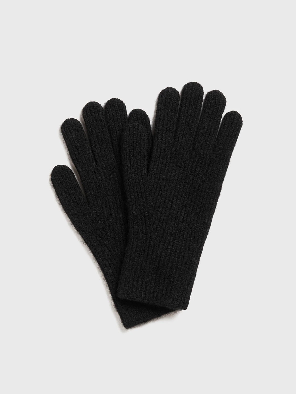 Toteme Gerippte Handschuhe aus Kaschmir für Damen Schwarz