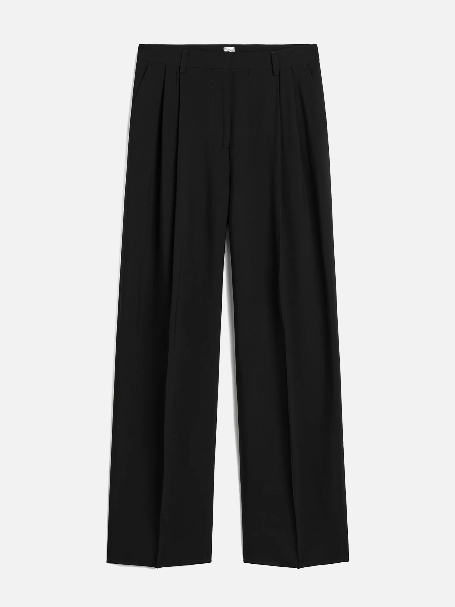 Toteme Hose mit doppelten Bundfalten für Damen Schwarz