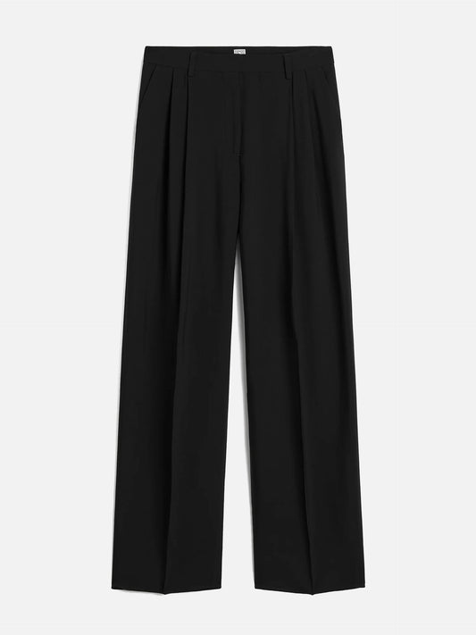 Toteme Hose mit doppelten Bundfalten für Damen Schwarz