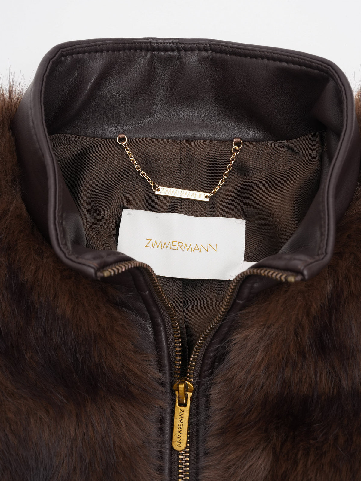 Zimmermann Faux-Fur-Jacke Valiant für Damen Dunkelbraun
