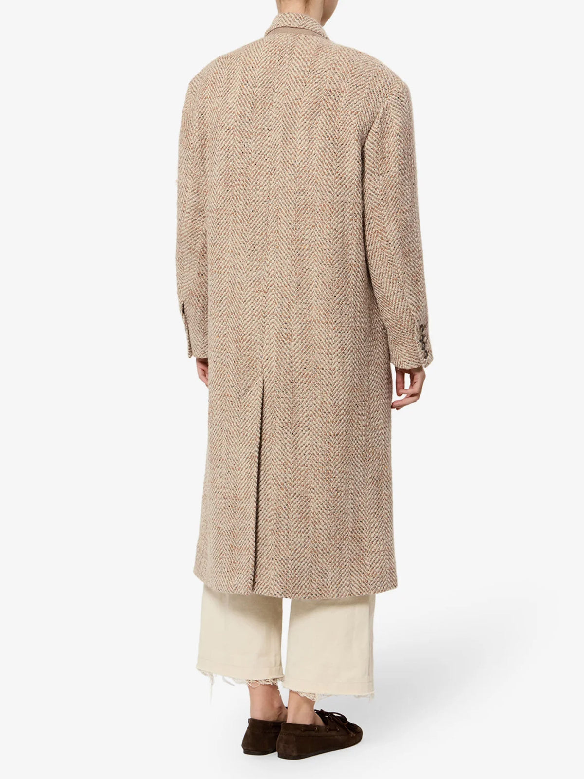 Marant etoile Mantel Pilda mit Fischgrätmuster für Damen Beige