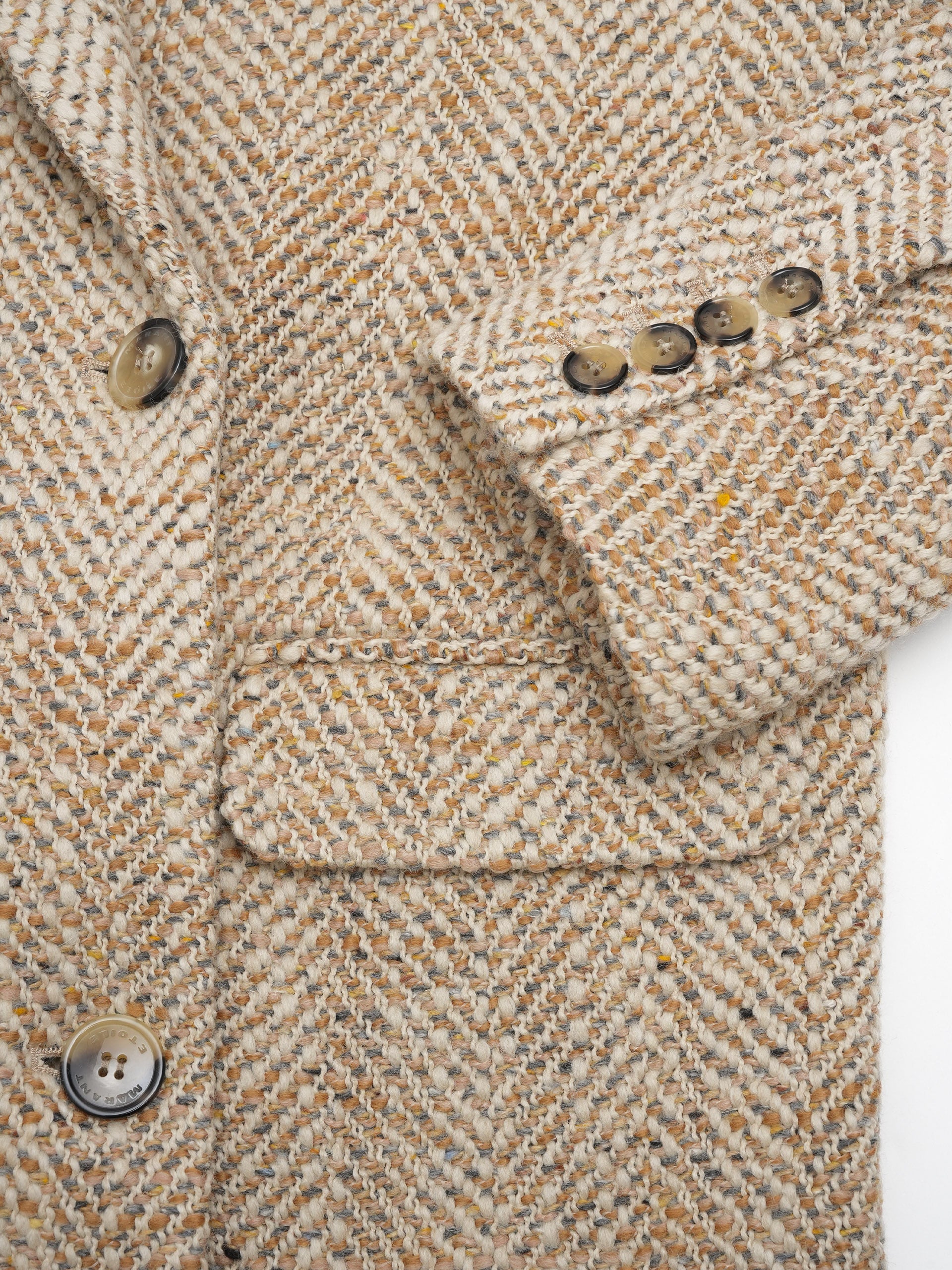 Marant etoile Mantel Pilda mit Fischgrätmuster für Damen Beige