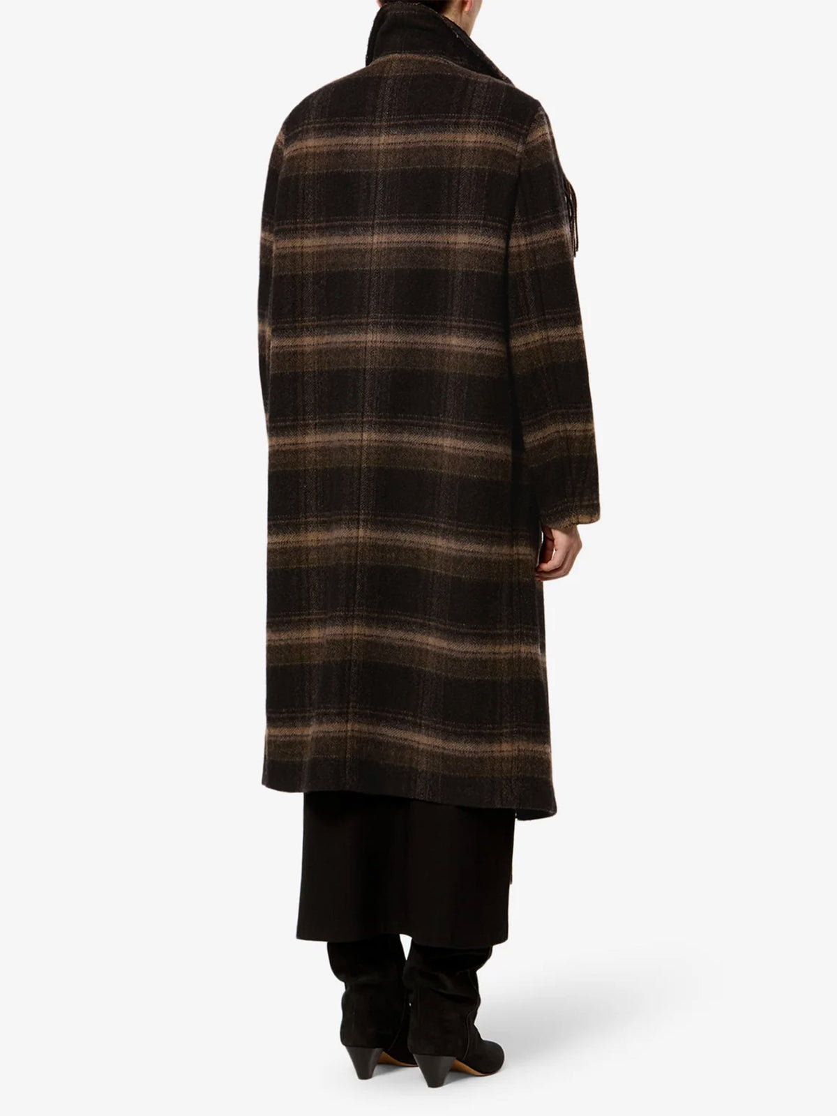 Marant etoile Langer Mantel Gihan aus Wolle für Damen Dunkelbraun