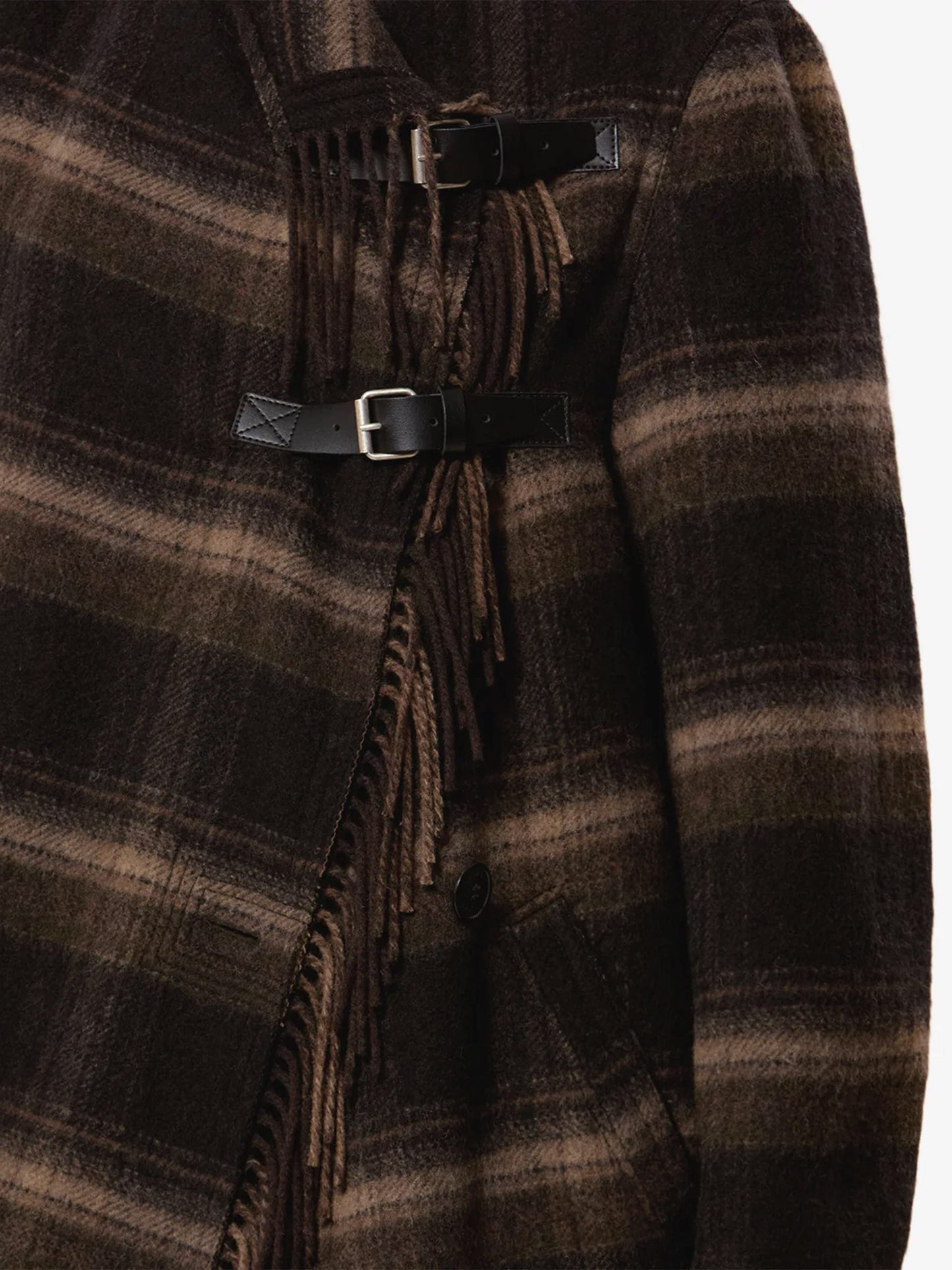 Marant etoile Langer Mantel Gihan aus Wolle für Damen Dunkelbraun