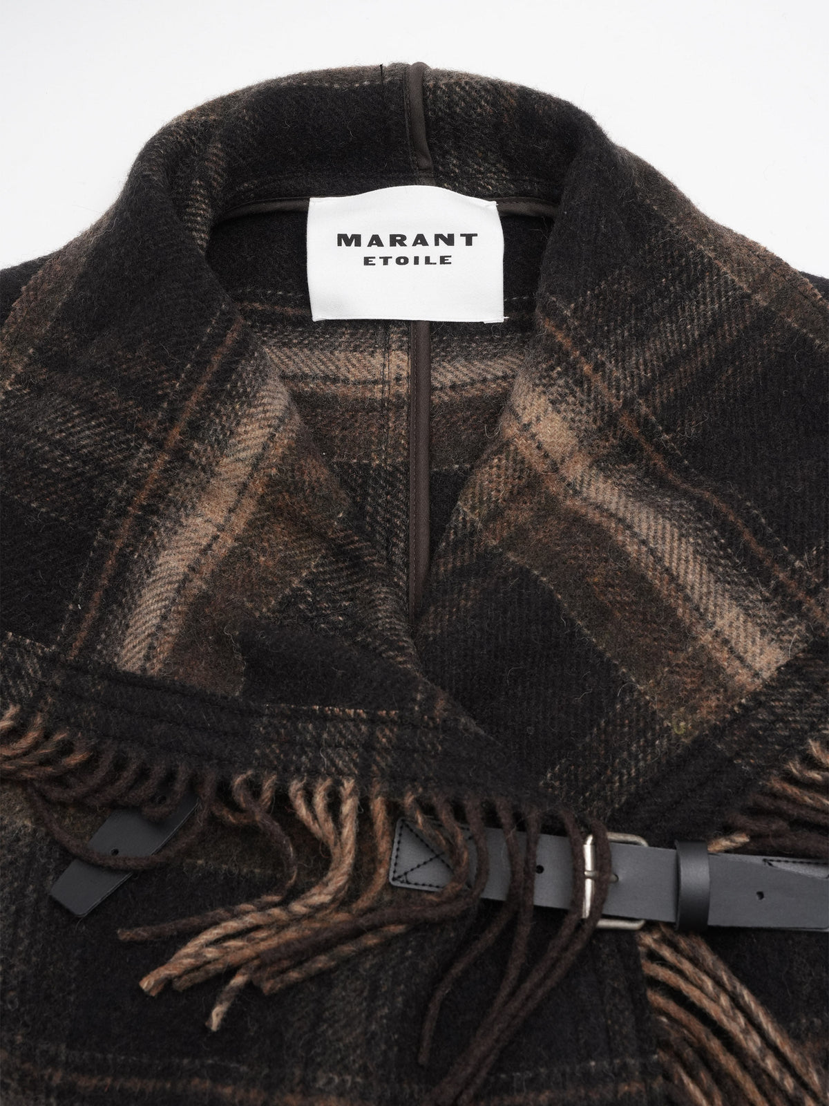 Marant etoile Langer Mantel Gihan aus Wolle für Damen Dunkelbraun