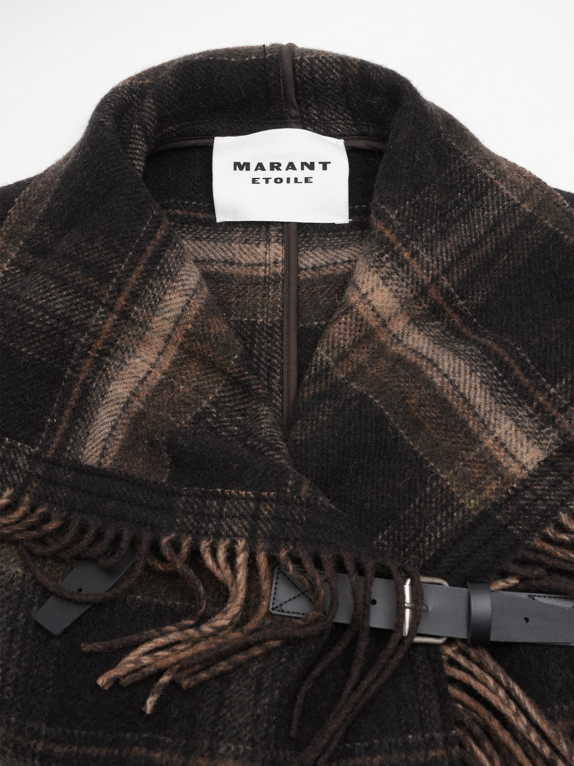 Marant etoile Langer Mantel Gihan aus Wolle für Damen Dunkelbraun