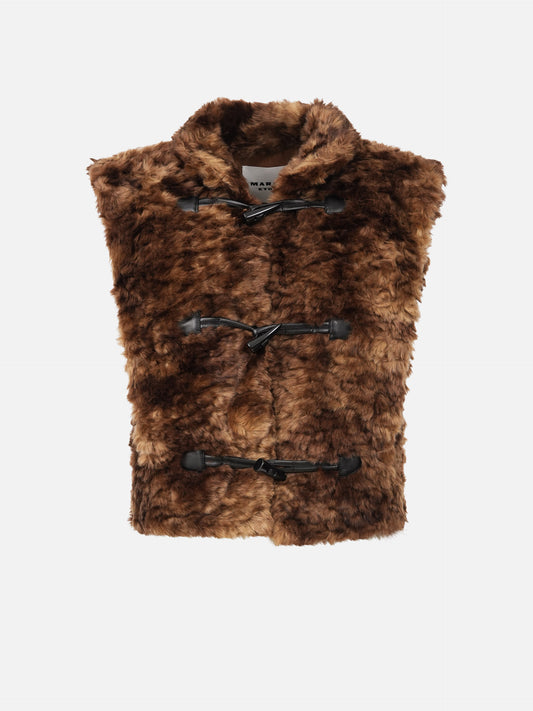 Marant etoile Weste Jocya aus Kunstfell für Damen Braun