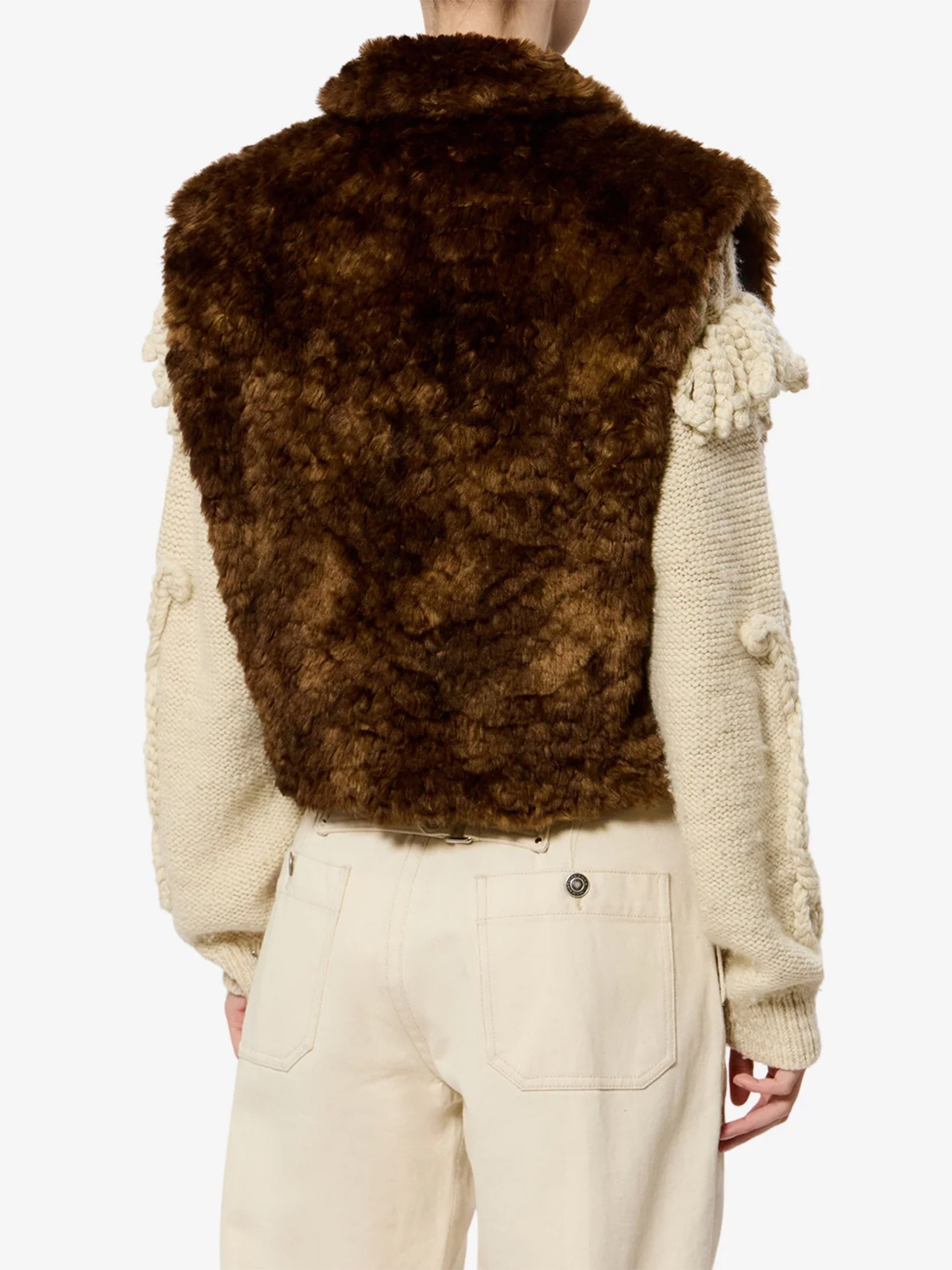 Marant etoile Weste Jocya aus Kunstfell für Damen Braun