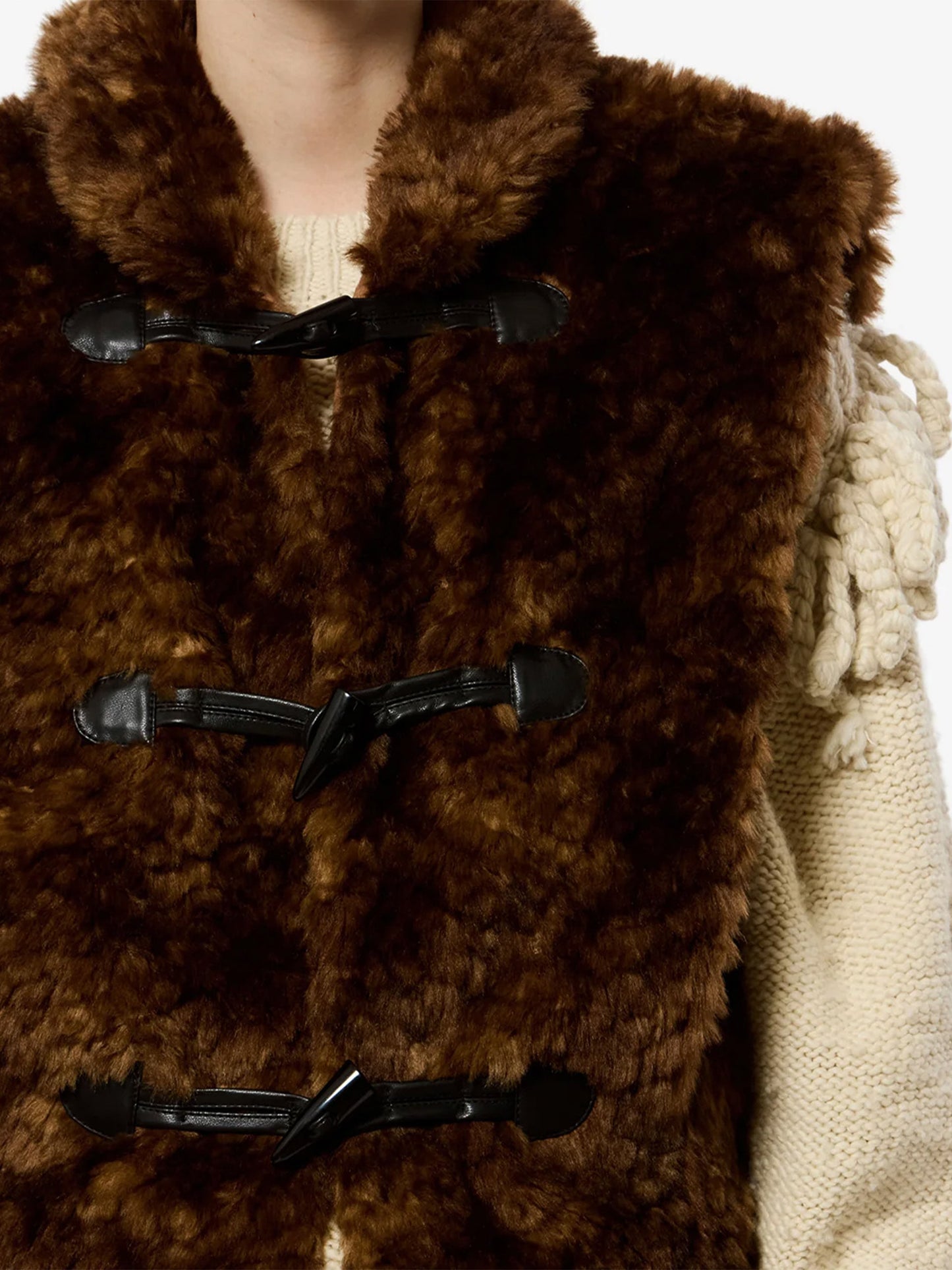 Marant etoile Weste Jocya aus Kunstfell für Damen Braun