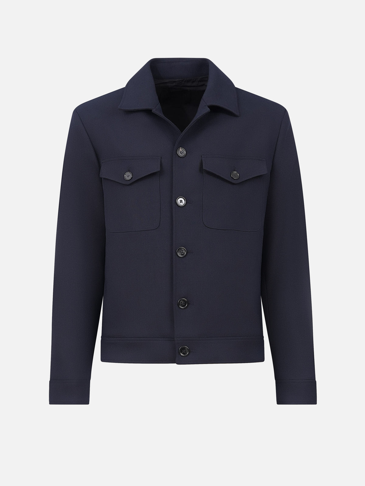 Hemdjacke aus Schurwoll-Twill für Herren