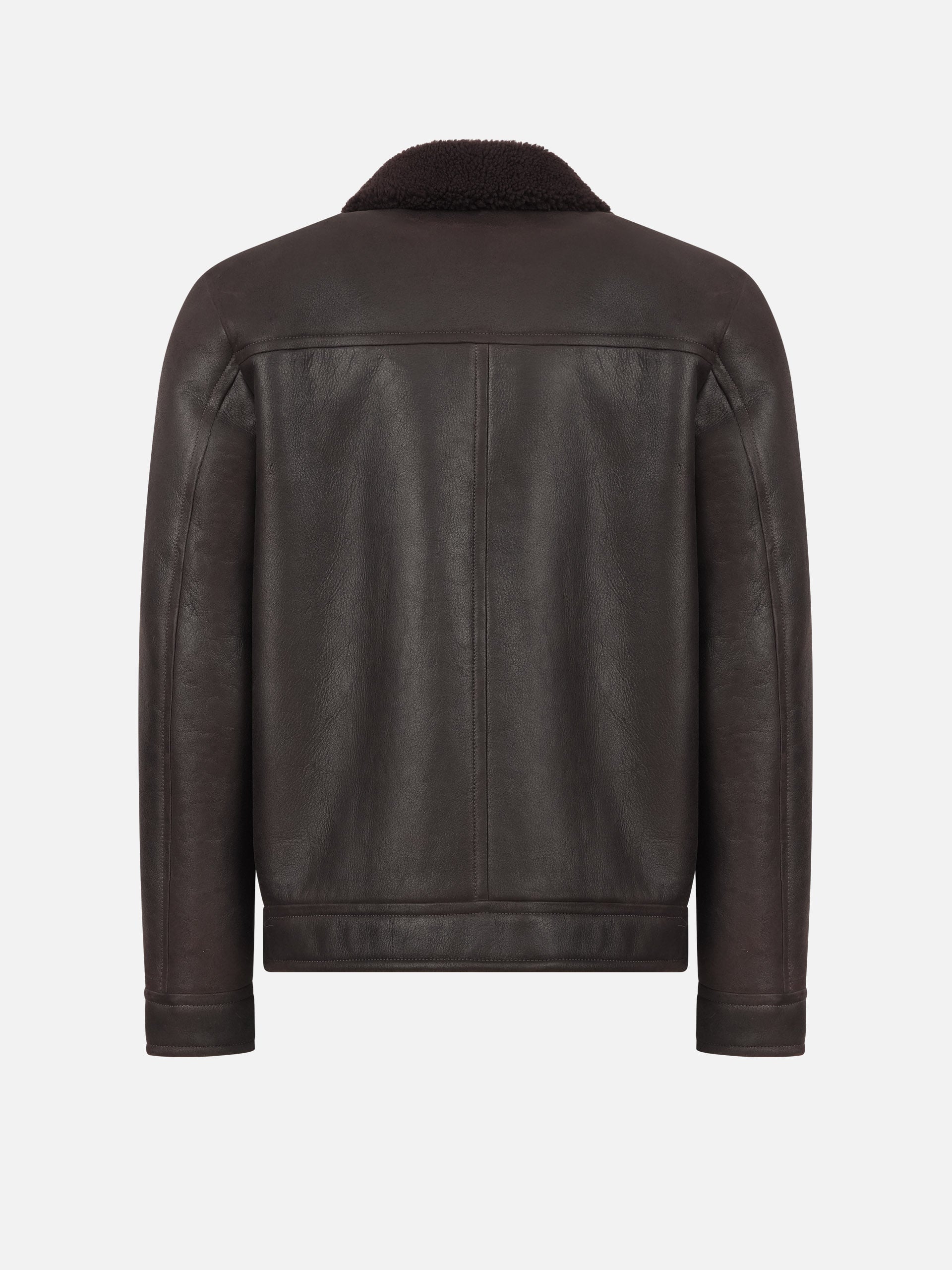Shearling-Jacke mit Fellkragen für Herren