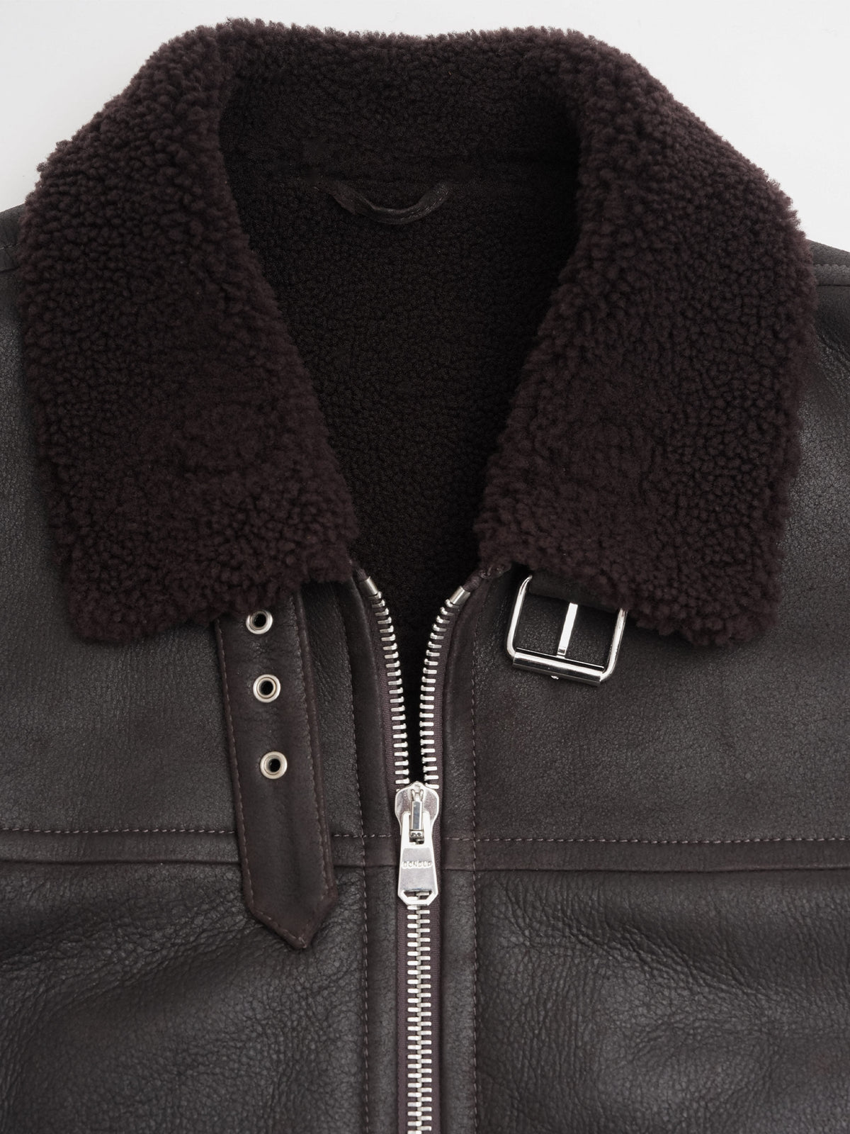 Shearling-Jacke mit Fellkragen für Herren