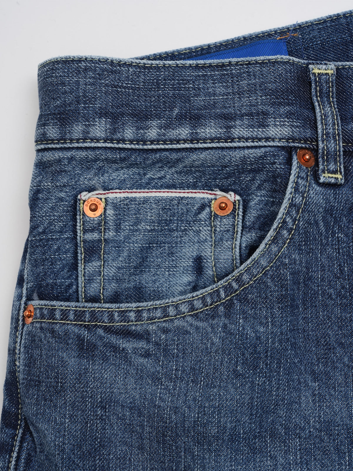 Dondup Straight Jeans Bray aus Selvedge-Denim für Herren Mittelblau