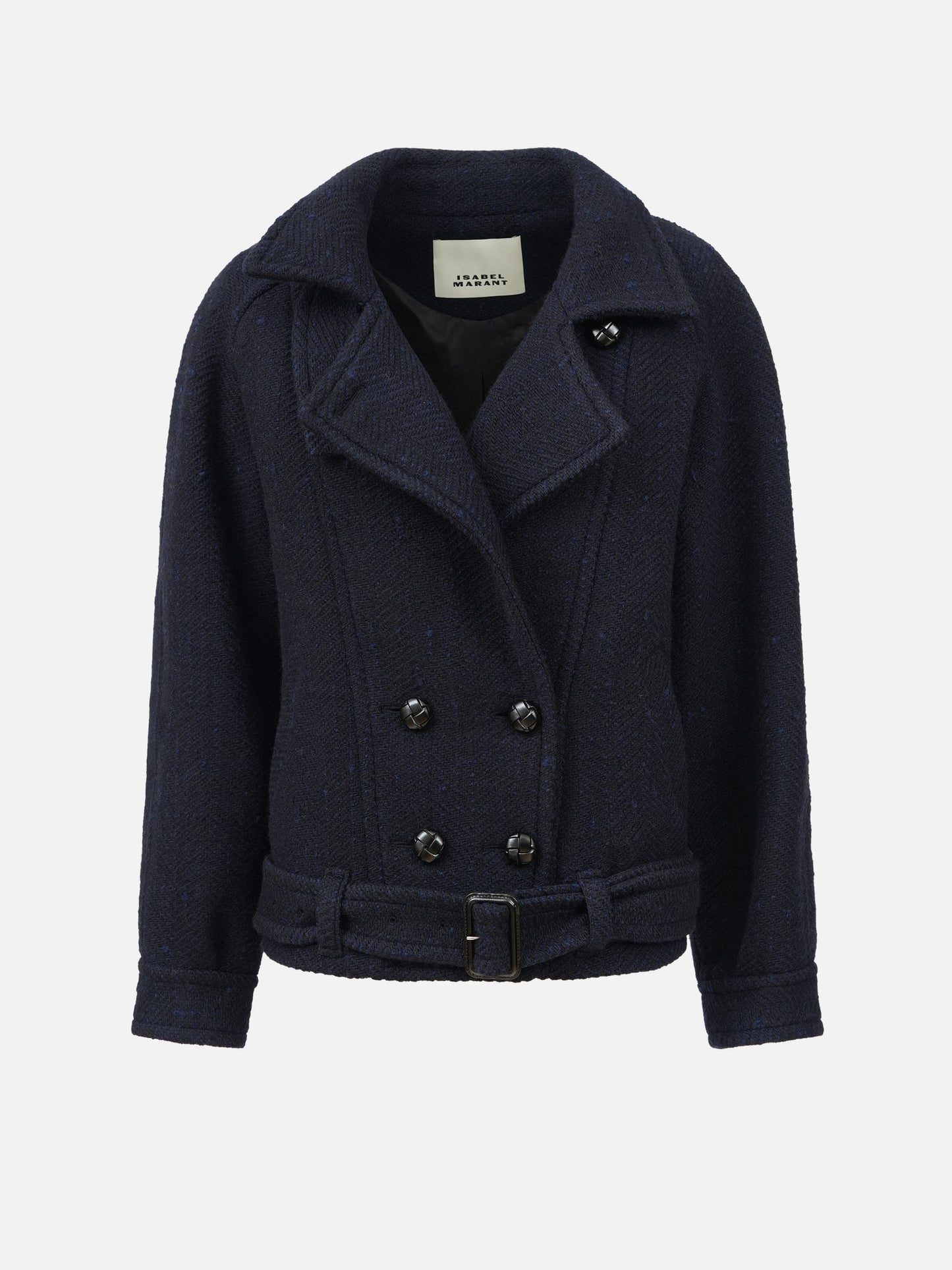 Isabel marant Kurzmantel Elvane aus Schurwolle für Damen Navyblau