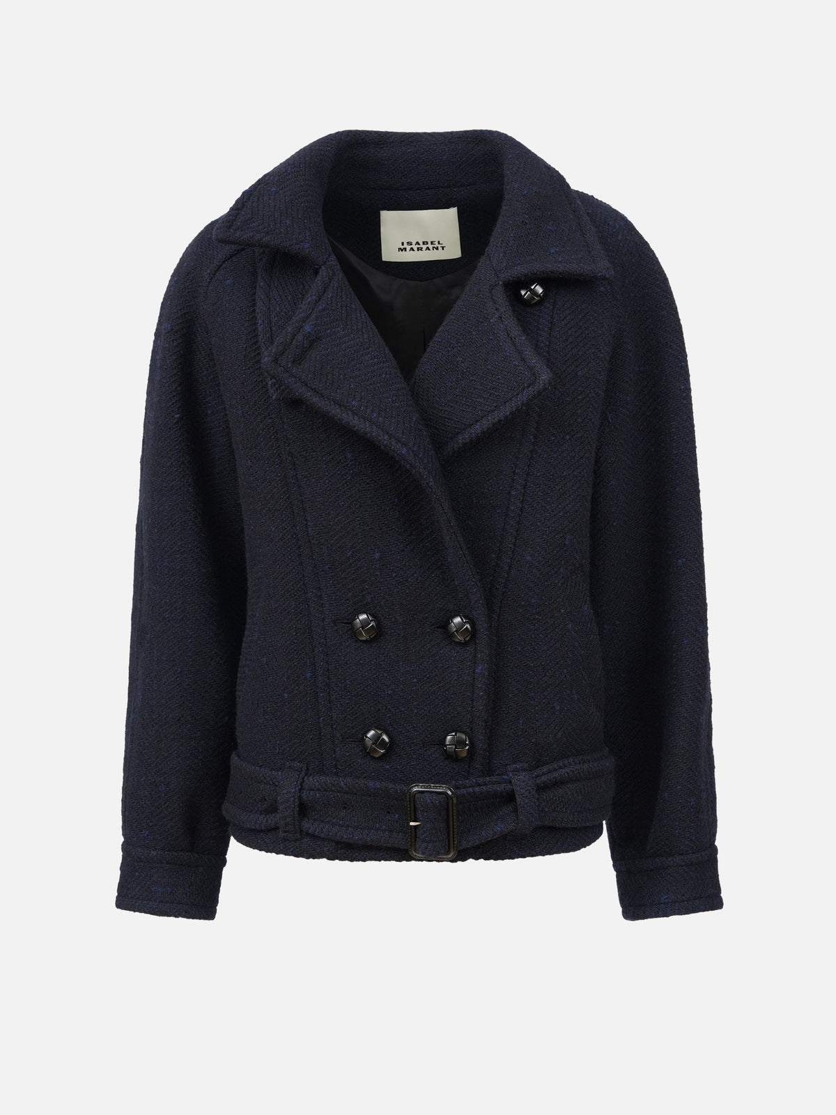 Isabel marant Kurzmantel Elvane aus Schurwolle für Damen Navyblau