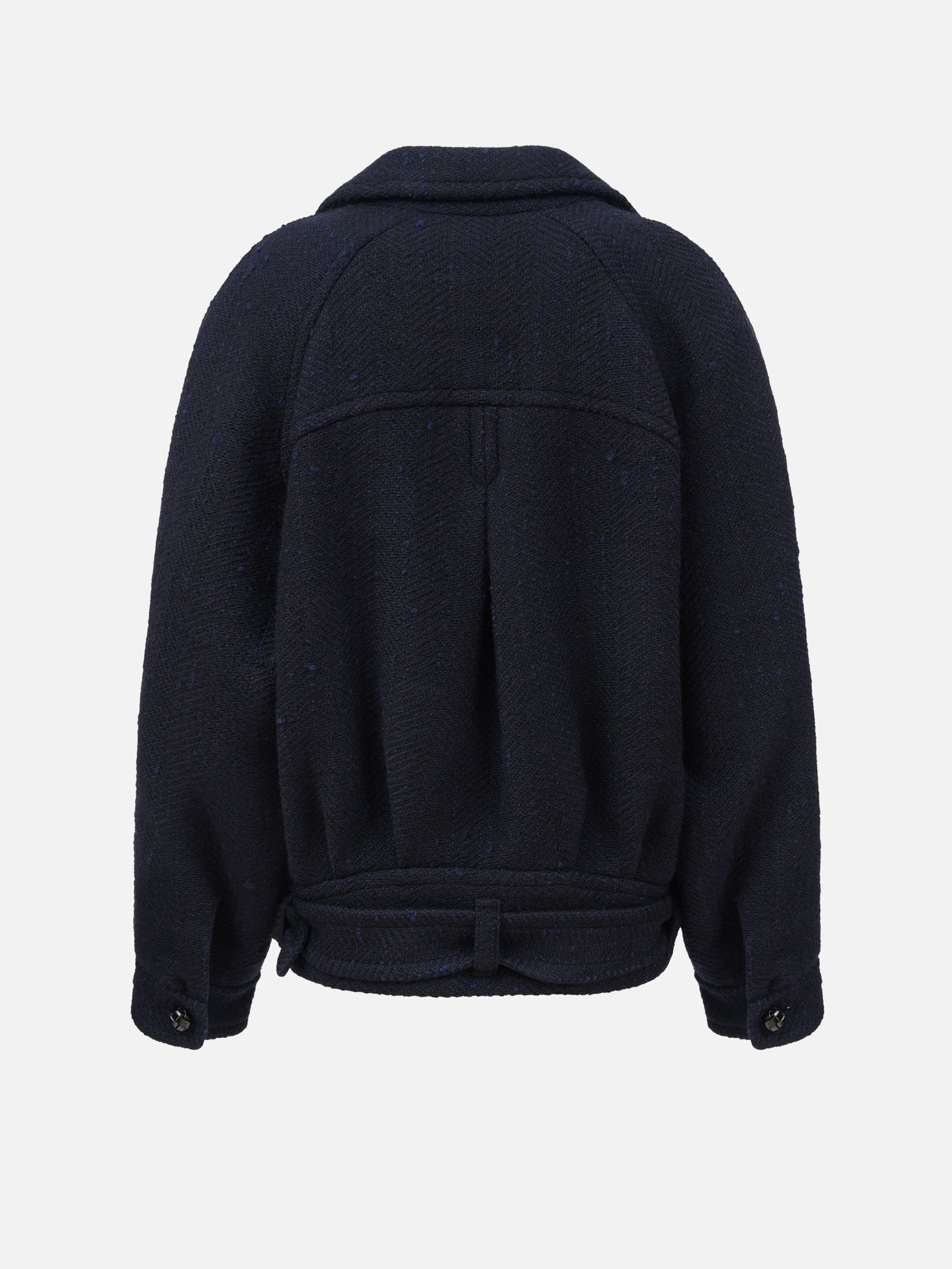 Isabel marant Kurzmantel Elvane aus Schurwolle für Damen Navyblau