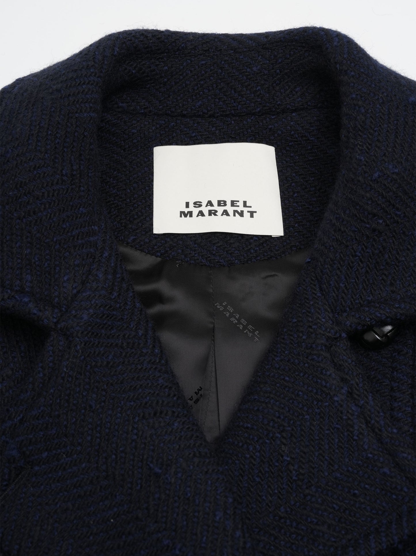 Isabel marant Kurzmantel Elvane aus Schurwolle für Damen Navyblau