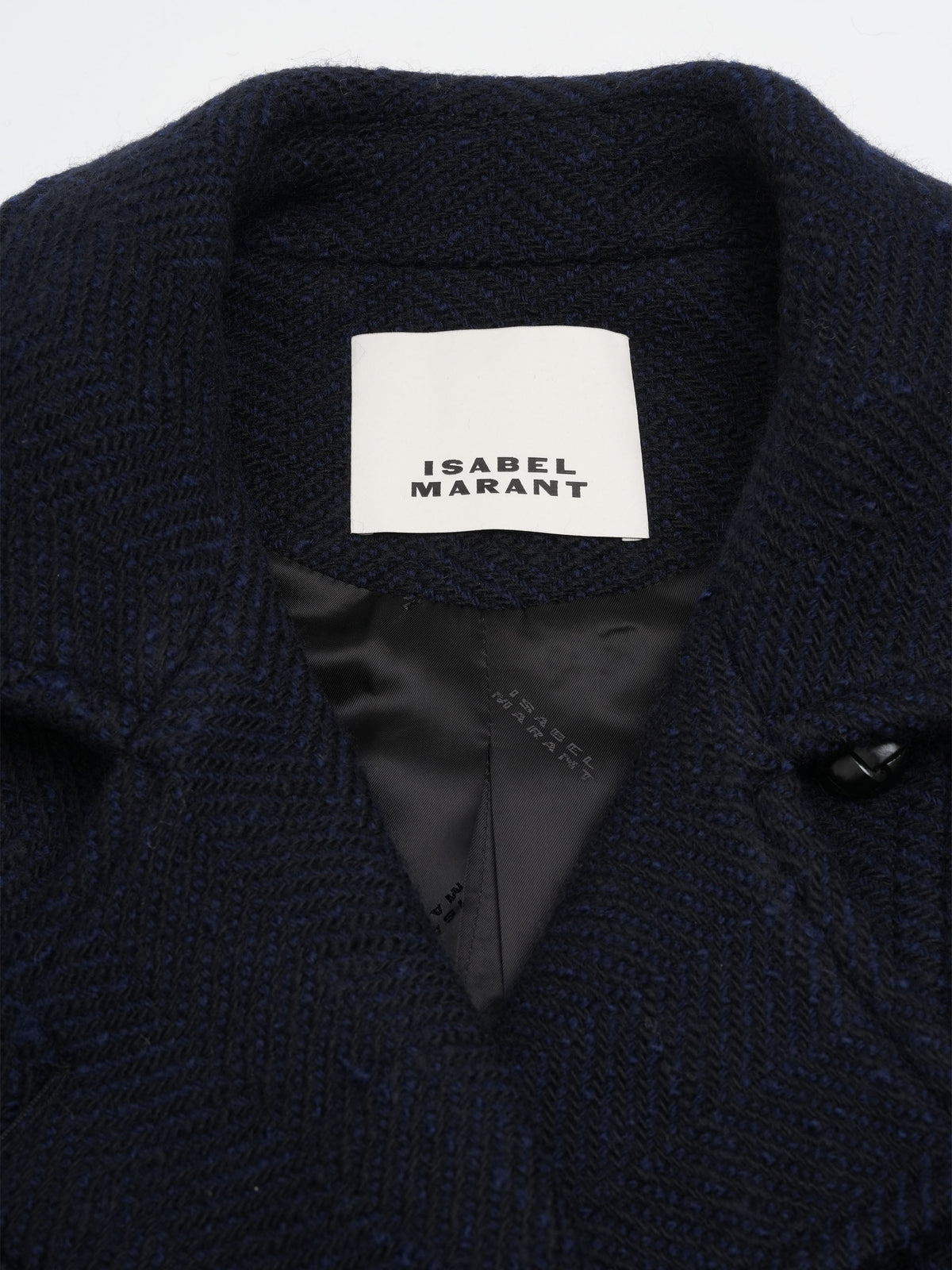Isabel marant Kurzmantel Elvane aus Schurwolle für Damen Navyblau