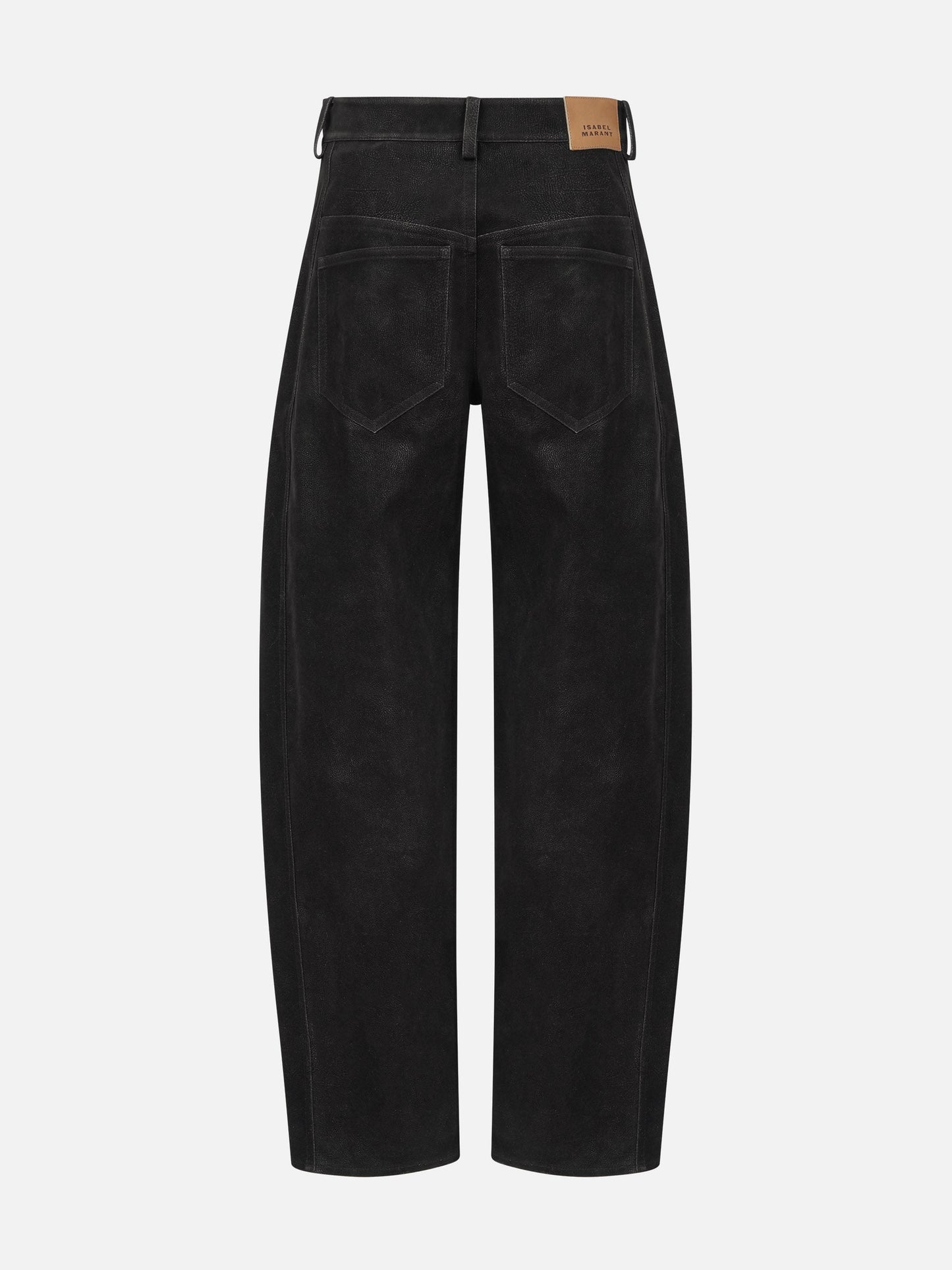 Marant etoile Barrel-Leg Hose Belky aus Lederimitat für Damen Schwarz