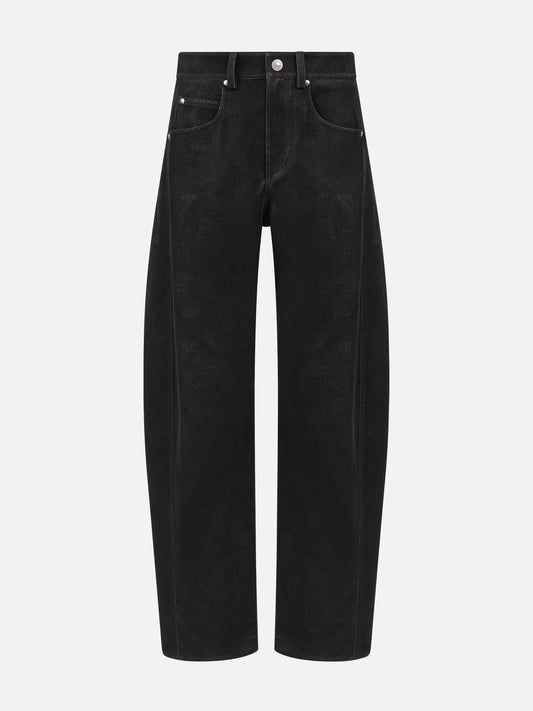Marant etoile Barrel-Leg Hose Belky aus Lederimitat für Damen Schwarz