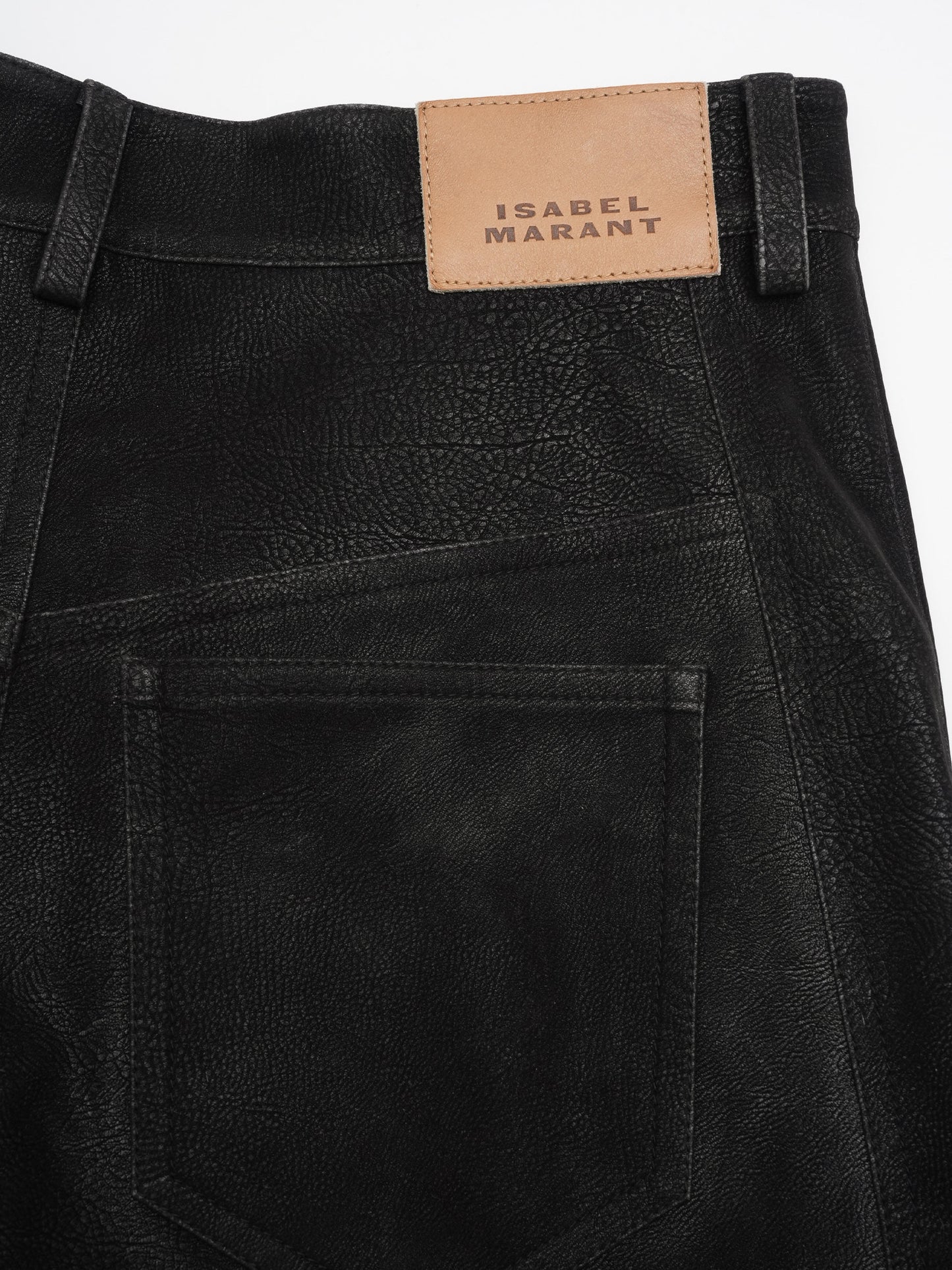 Marant etoile Barrel-Leg Hose Belky aus Lederimitat für Damen Schwarz