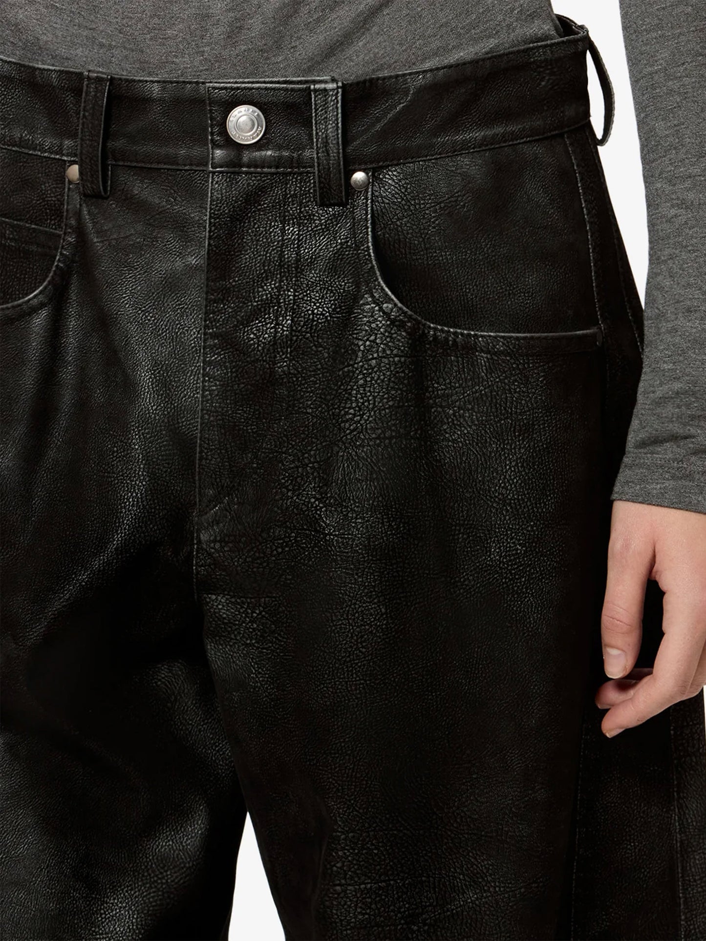 Marant etoile Barrel-Leg Hose Belky aus Lederimitat für Damen Schwarz