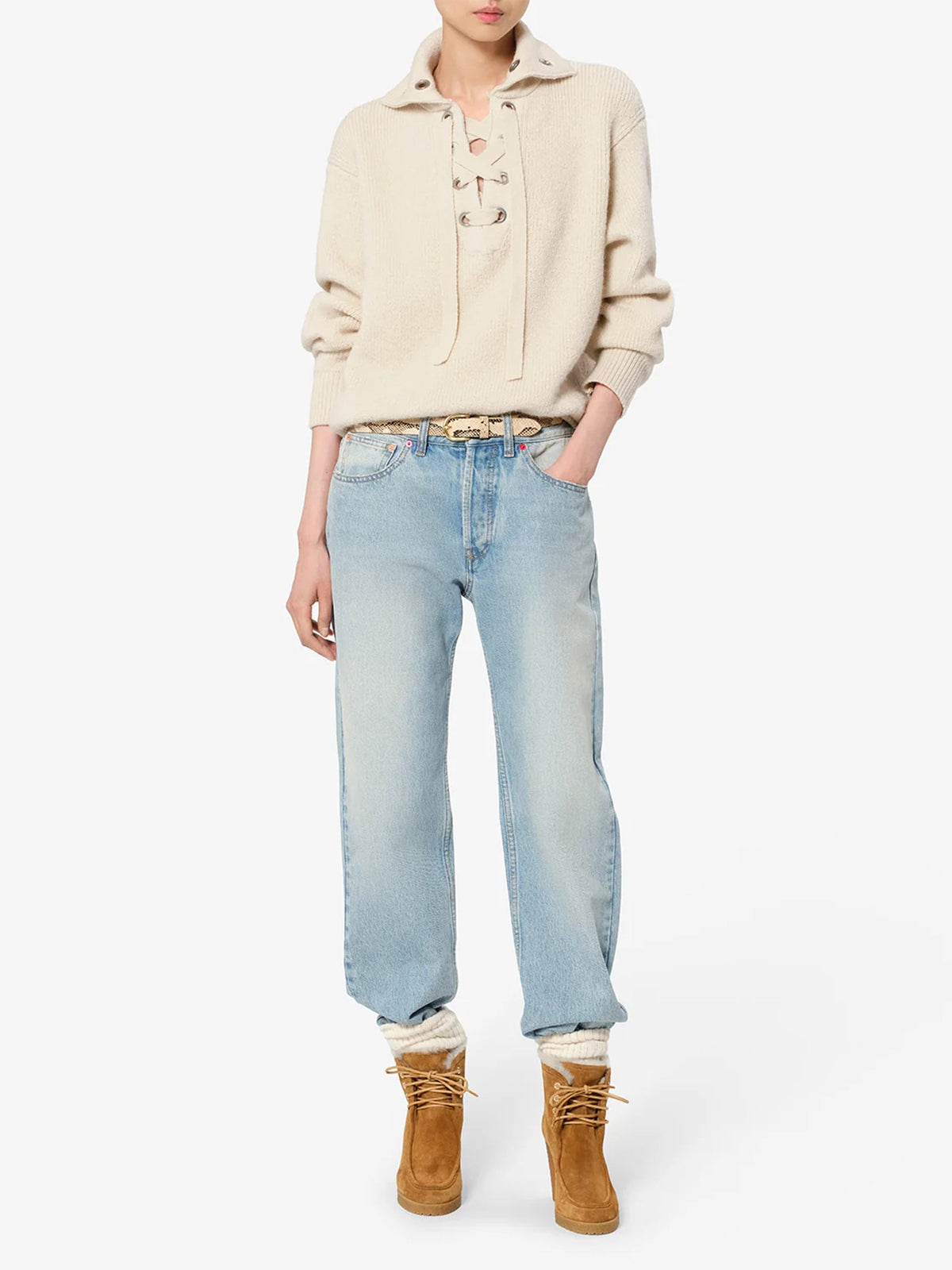 Pullover Ydalia mit Schnürung für Damen