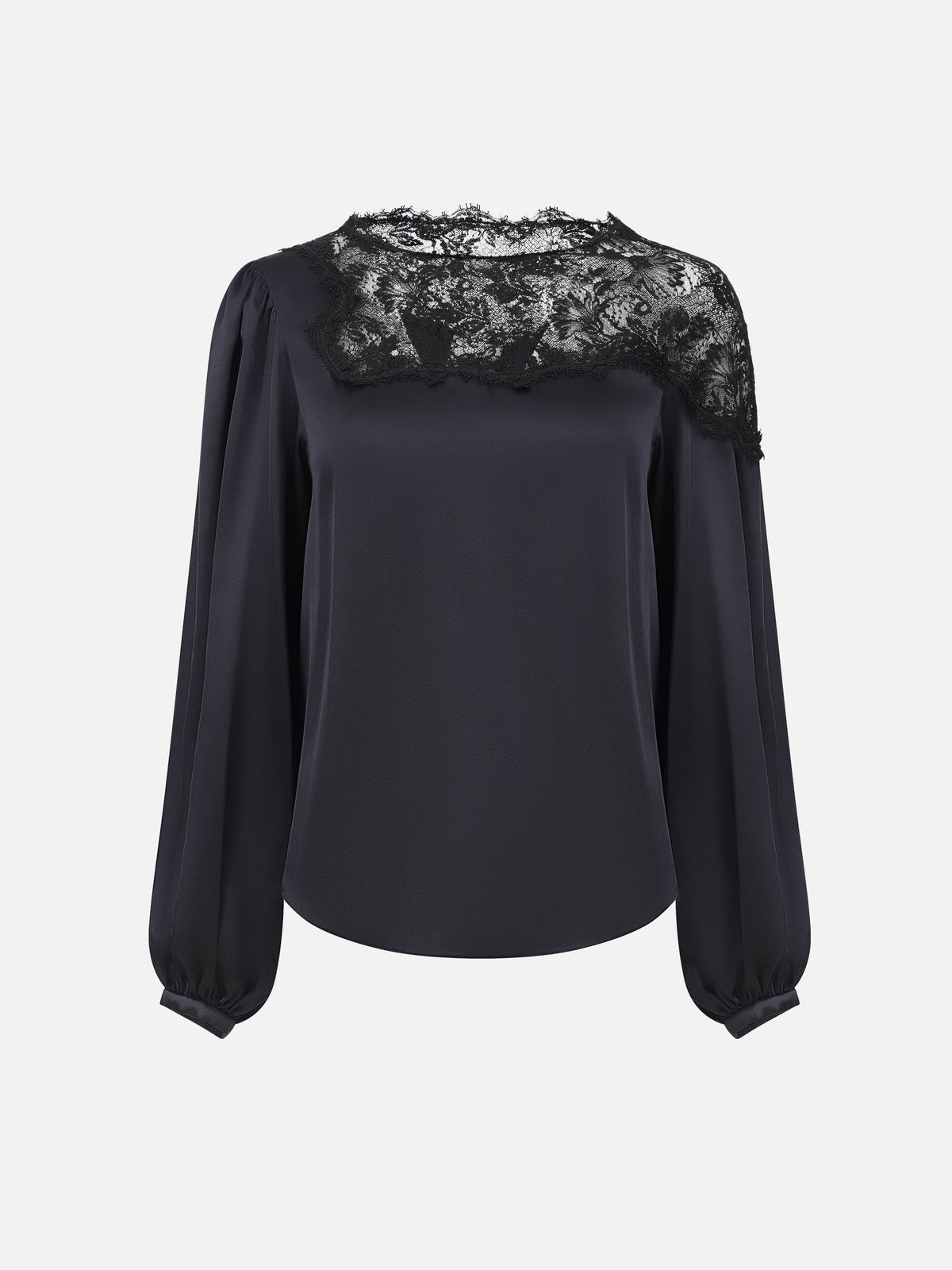Bluse Azare aus Seidensatin für Damen