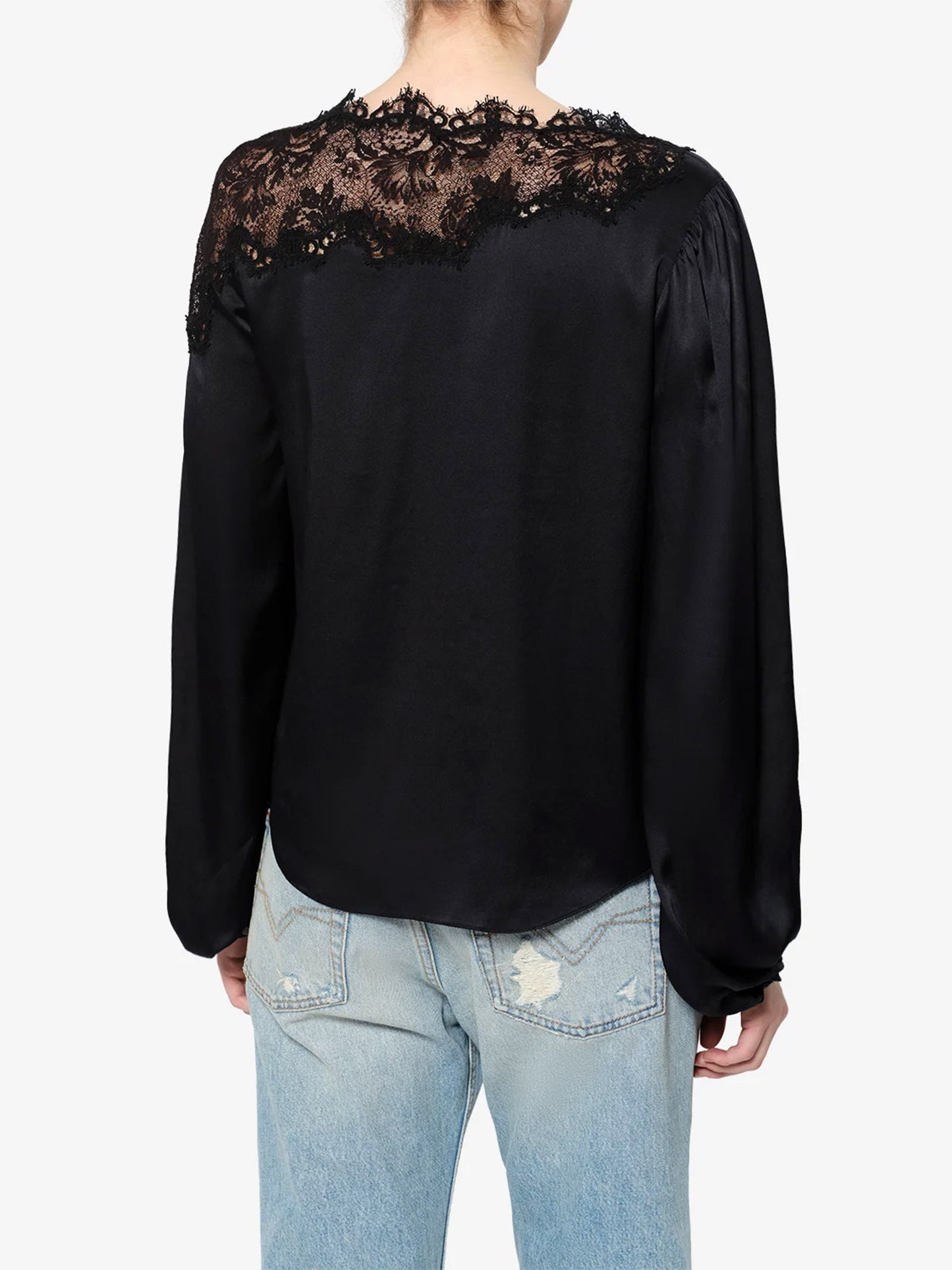 Bluse Azare aus Seidensatin für Damen