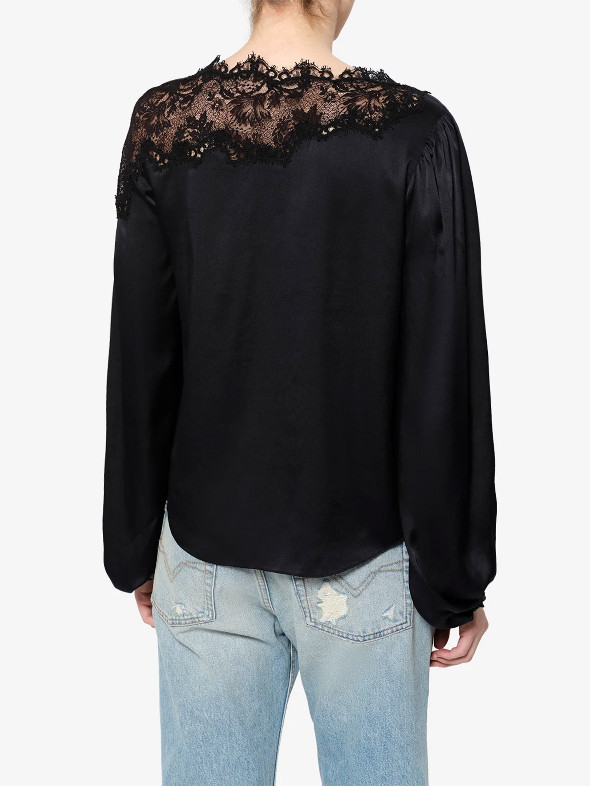 Bluse Azare aus Seidensatin für Damen