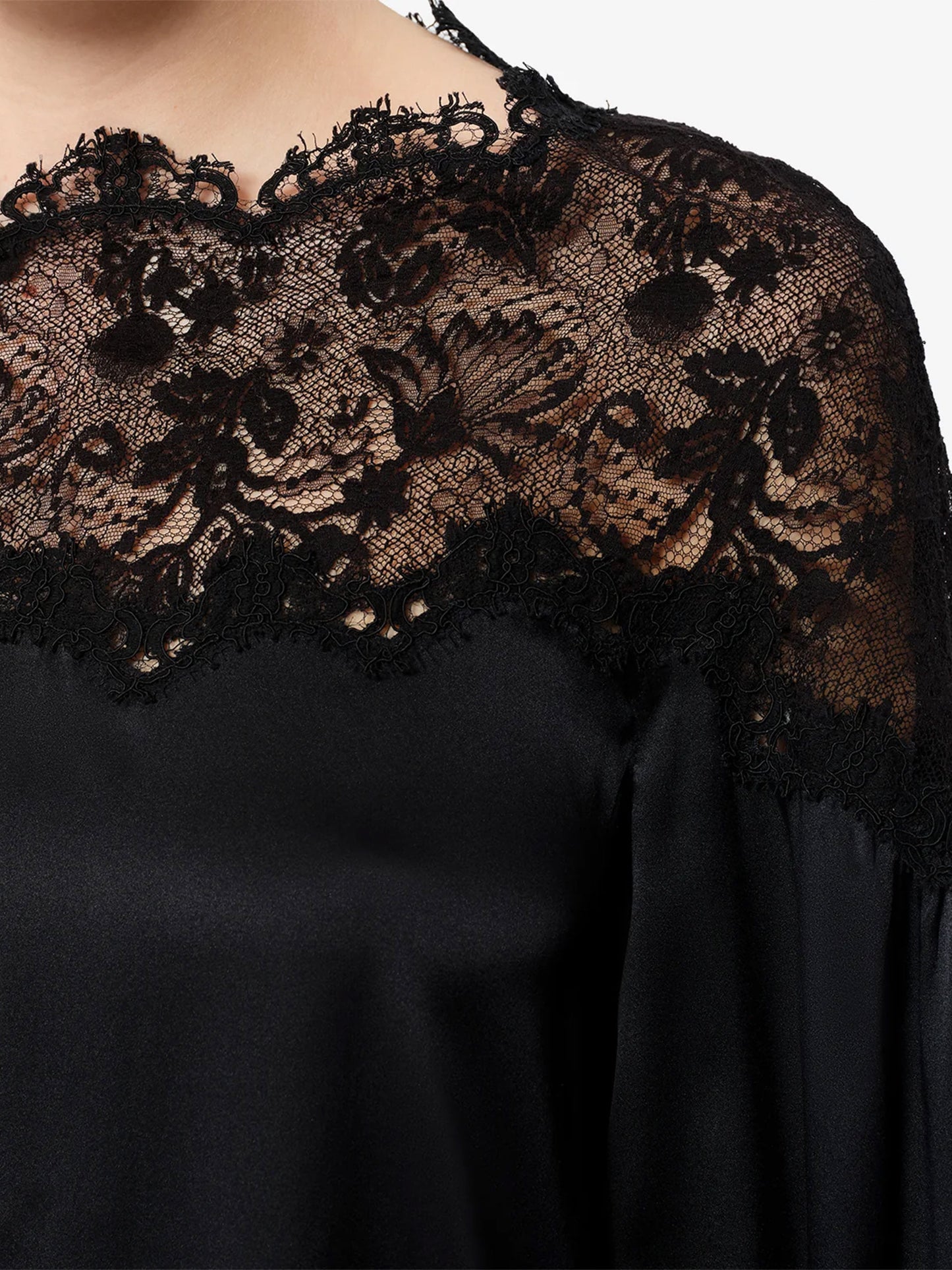 Bluse Azare aus Seidensatin für Damen