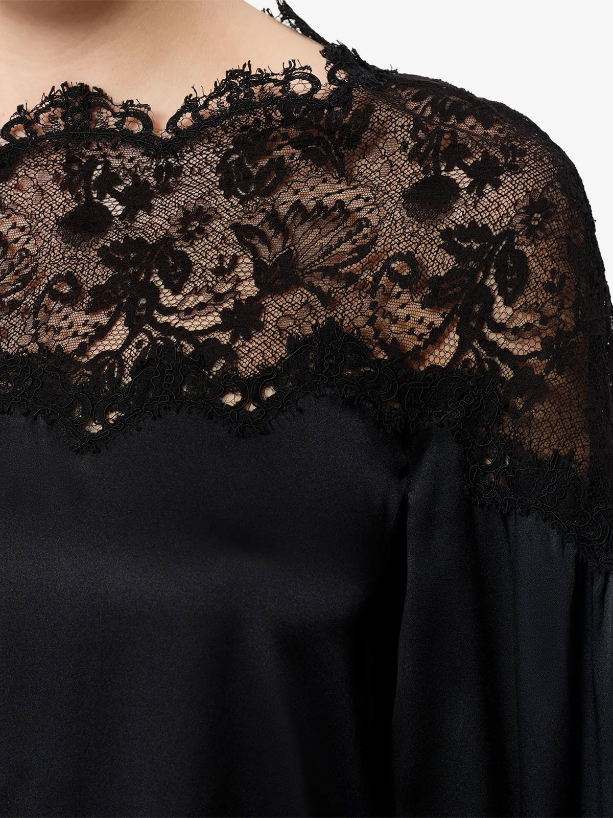 Bluse Azare aus Seidensatin für Damen