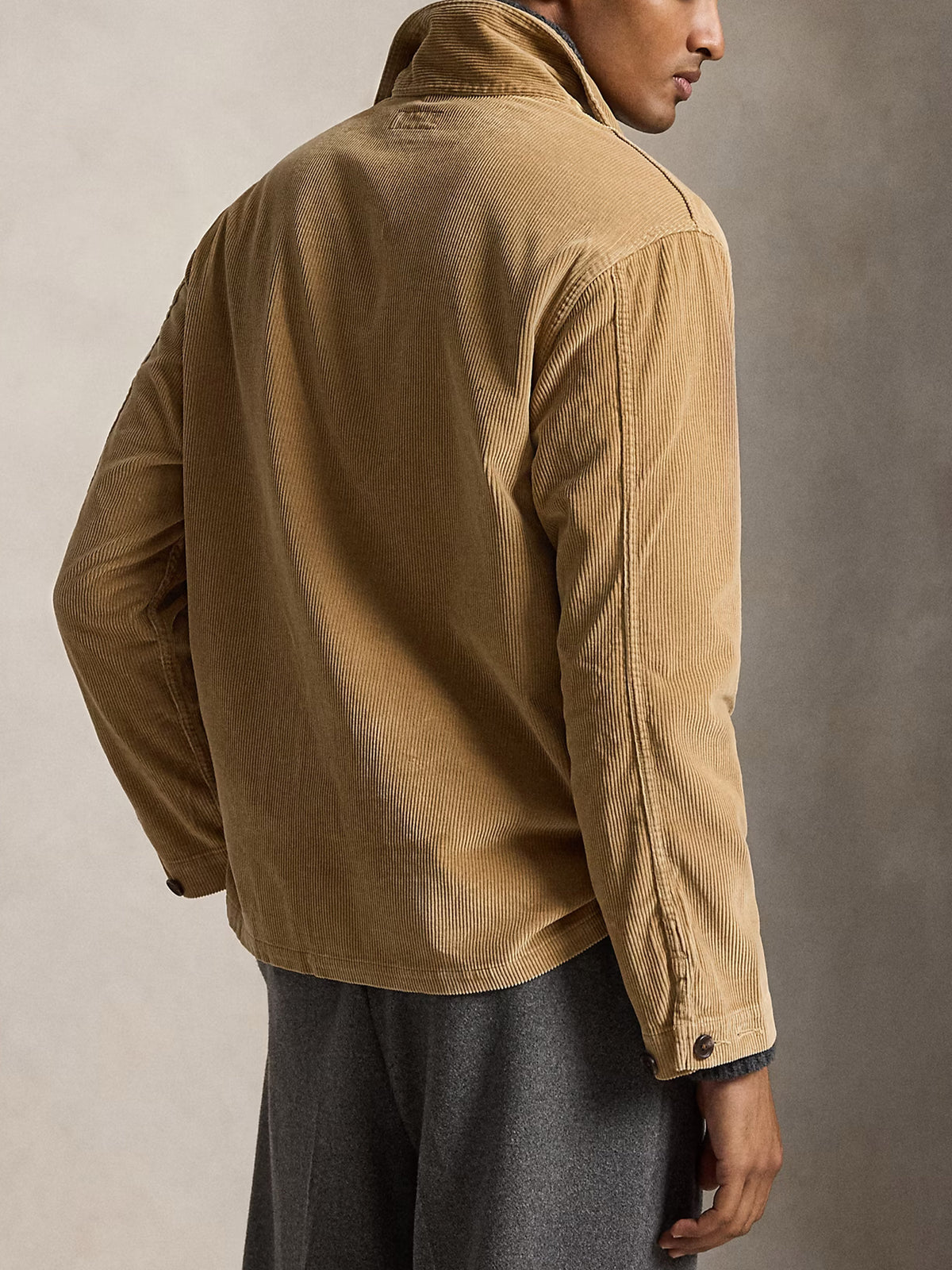 Polo ralph lauren Hemdjacke aus Kordsamt für Herren Camel-Braun