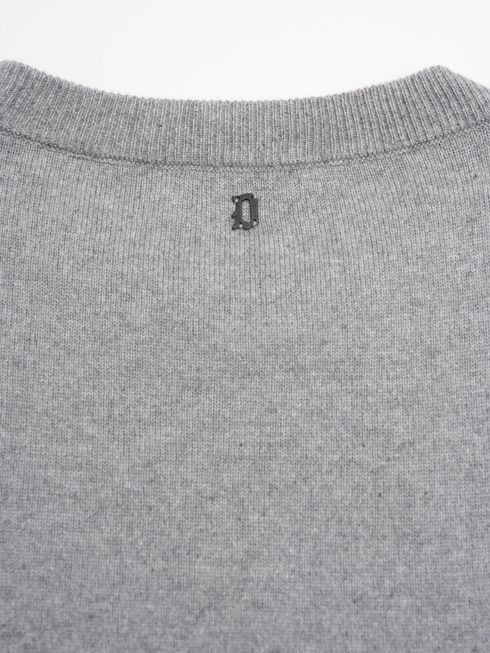 Dondup – Rundhalspullover aus Kaschmir und Seide für Herren Hellgrau - Light Grey
