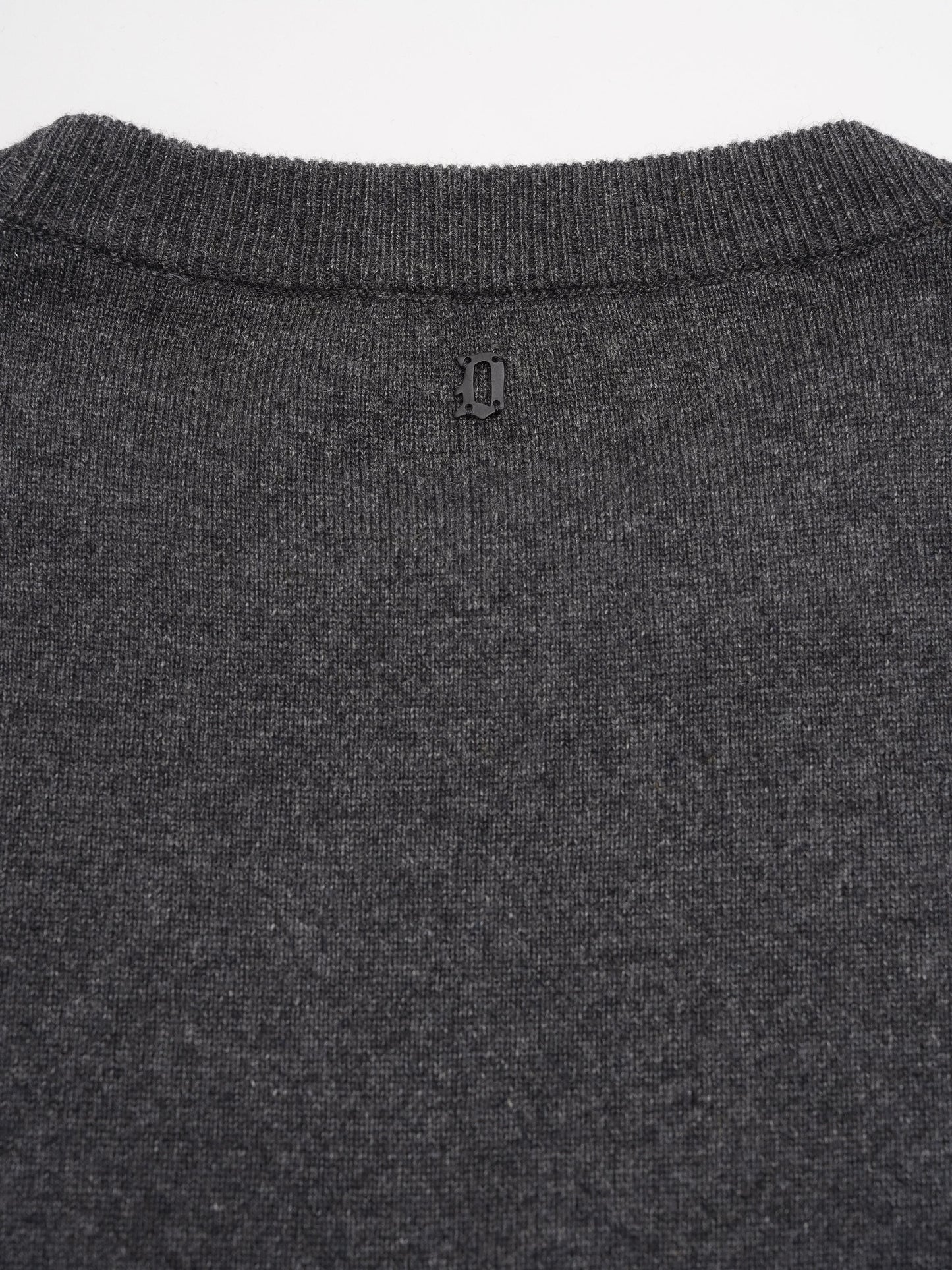 Dondup – Rundhalspullover aus Kaschmir und Seide für Herren Dunkelgrau - Dark Grey