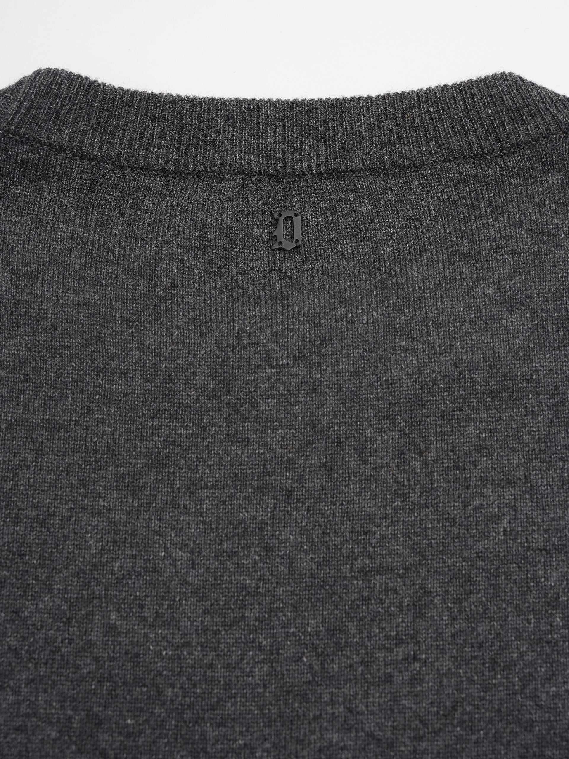 Dondup – Rundhalspullover aus Kaschmir und Seide für Herren Dunkelgrau - Dark Grey