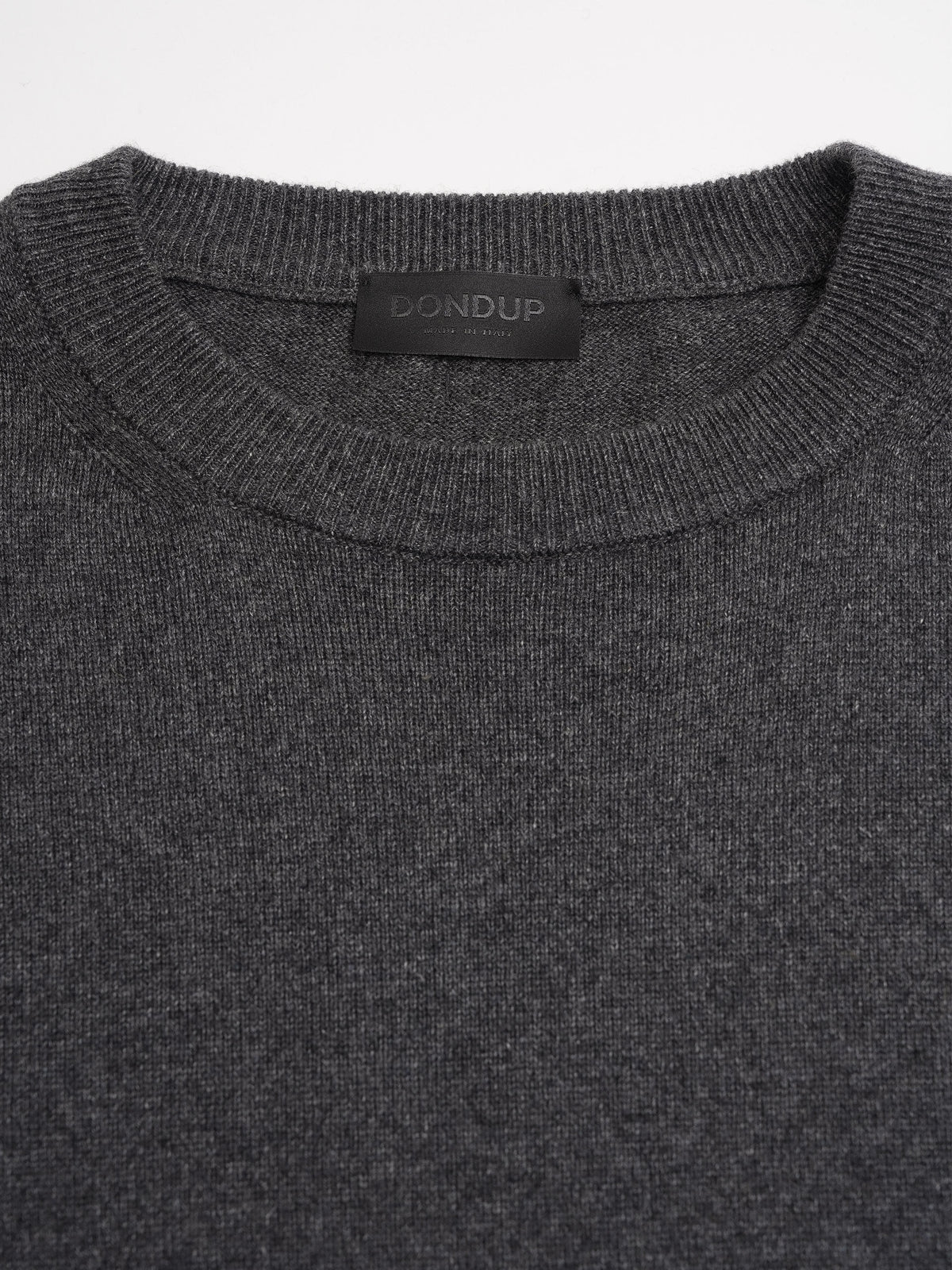 Dondup – Rundhalspullover aus Kaschmir und Seide für Herren Dunkelgrau - Dark Grey