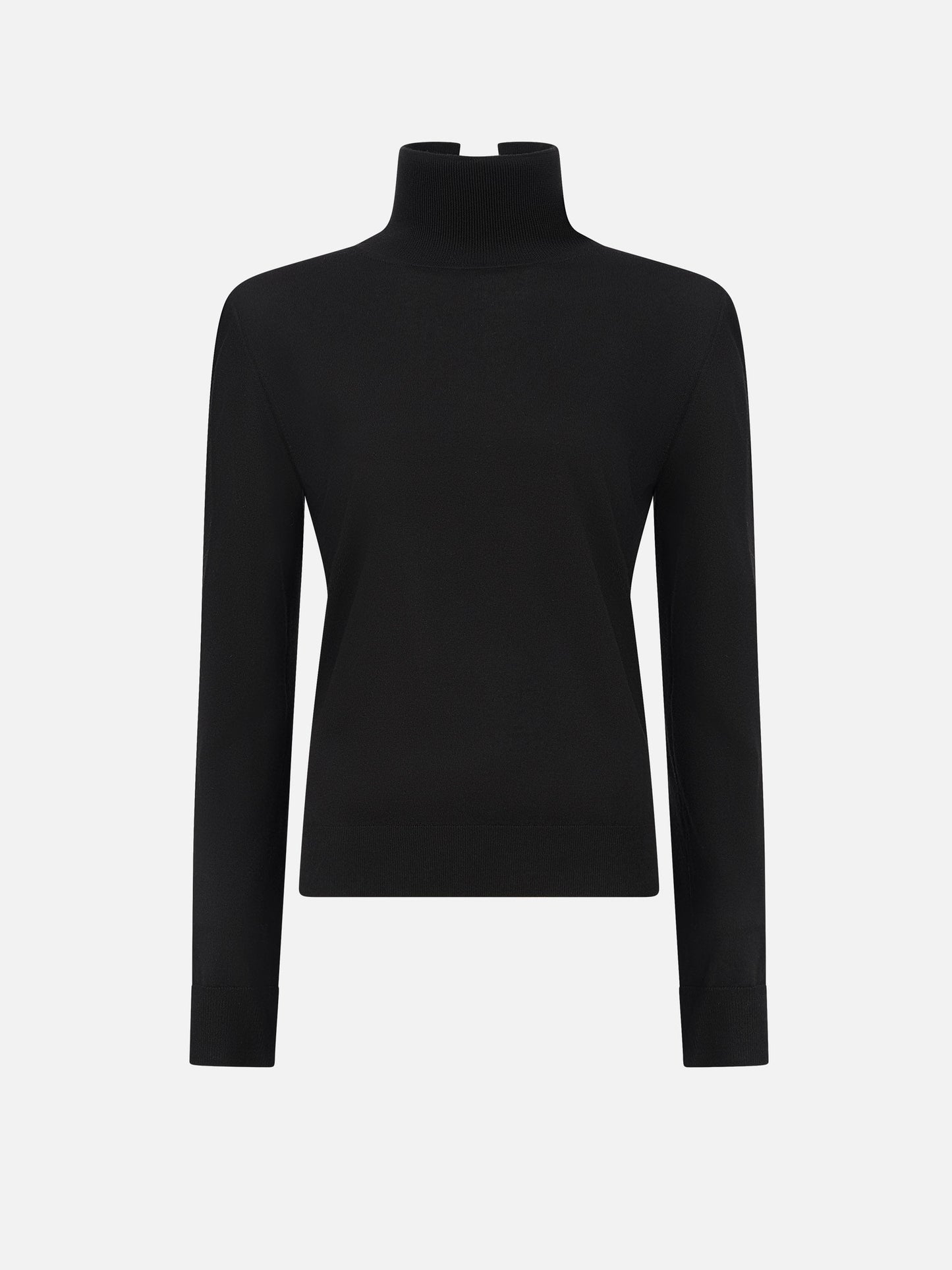 Dondup – Rollkragenpullover aus Kaschmir-Seiden-Mix für Damen Schwarz - Black
