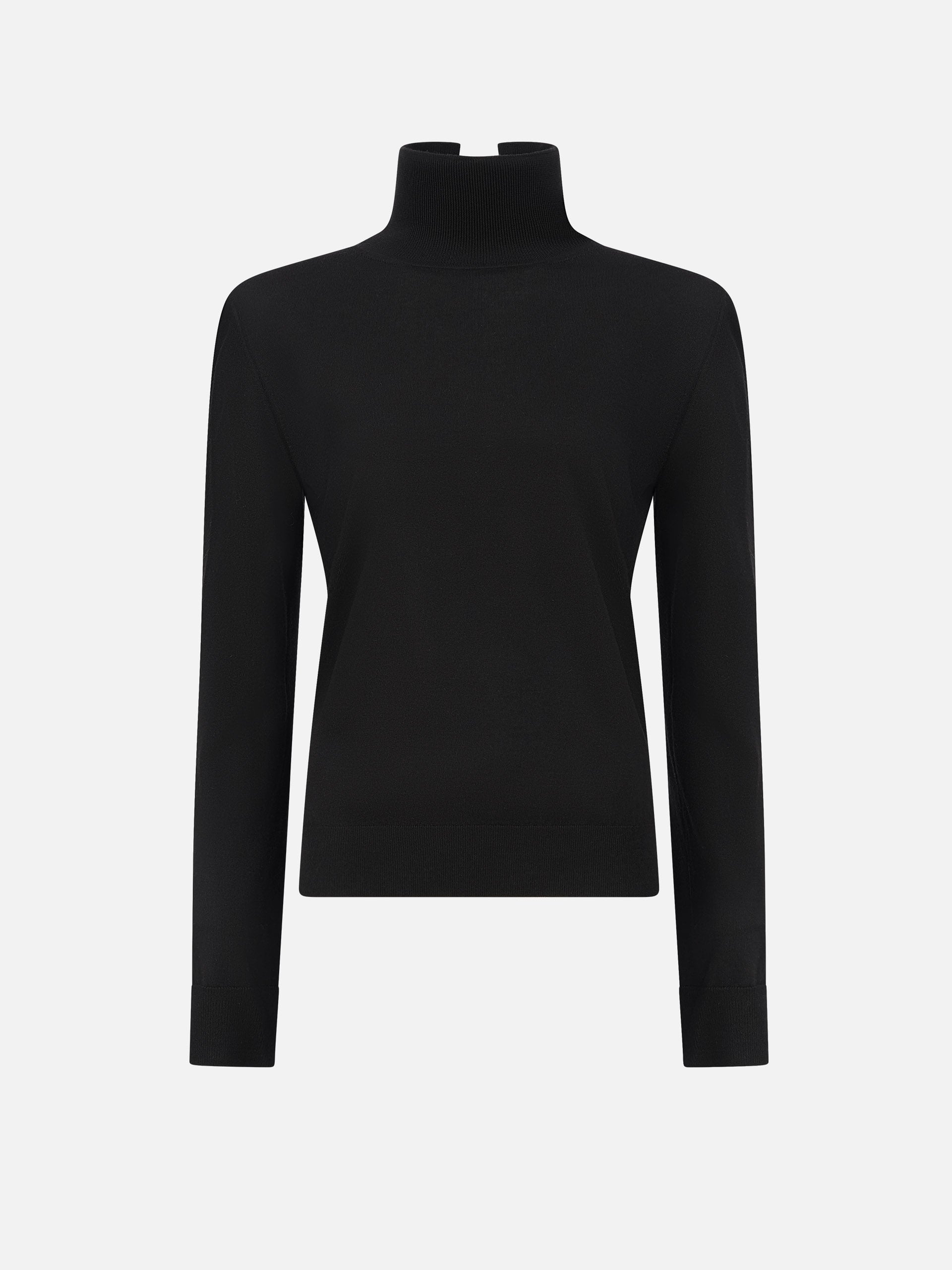 Dondup – Rollkragenpullover aus Kaschmir-Seiden-Mix für Damen Schwarz - Black
