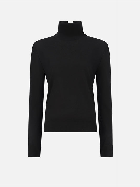 Dondup – Rollkragenpullover aus Kaschmir-Seiden-Mix für Damen Schwarz - Black