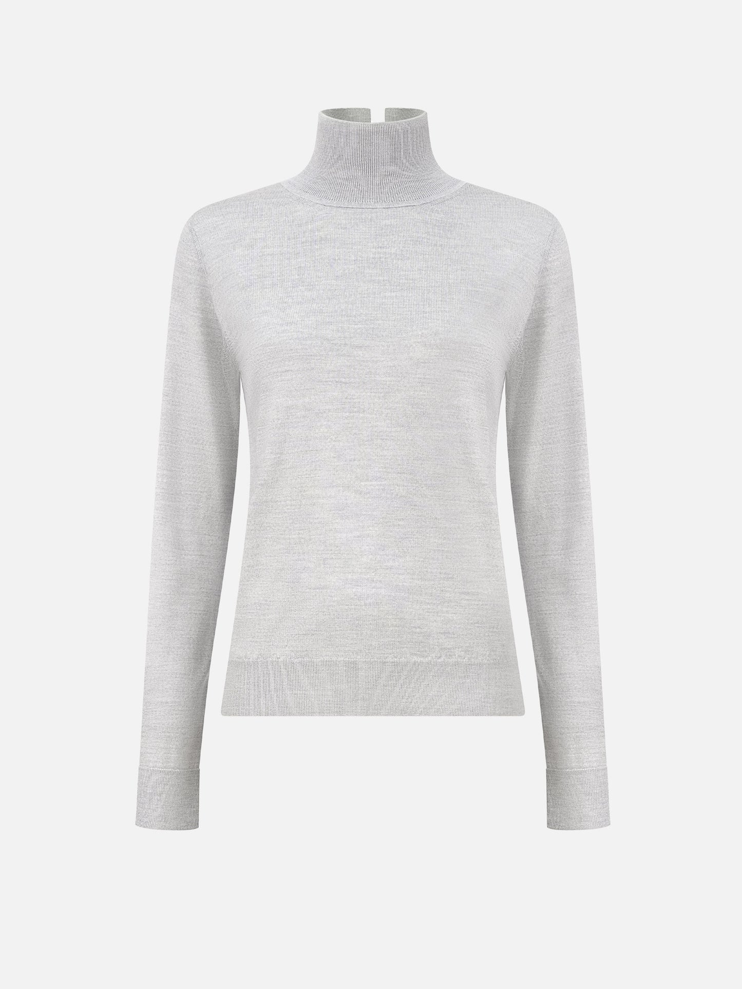 Dondup – Rollkragenpullover aus Kaschmir-Seiden-Mix für Damen Hellgrau - Light Grey