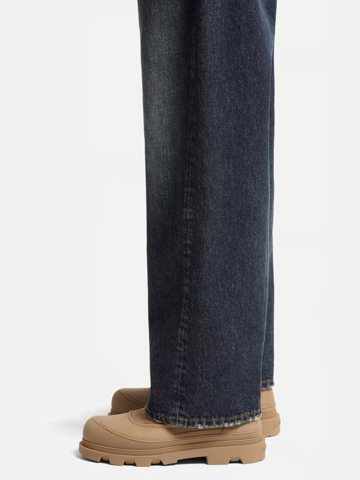 Moncler Straight-Leg Jeans mit Logo-Patch für Herren Dunkelblau